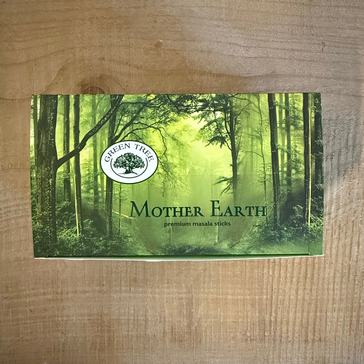 Reconnect with Earth energy using Green Tree Mother Earth Incense. A blend of herbs, resins & oils. Hand-rolled in India. 12 sticks per pack.