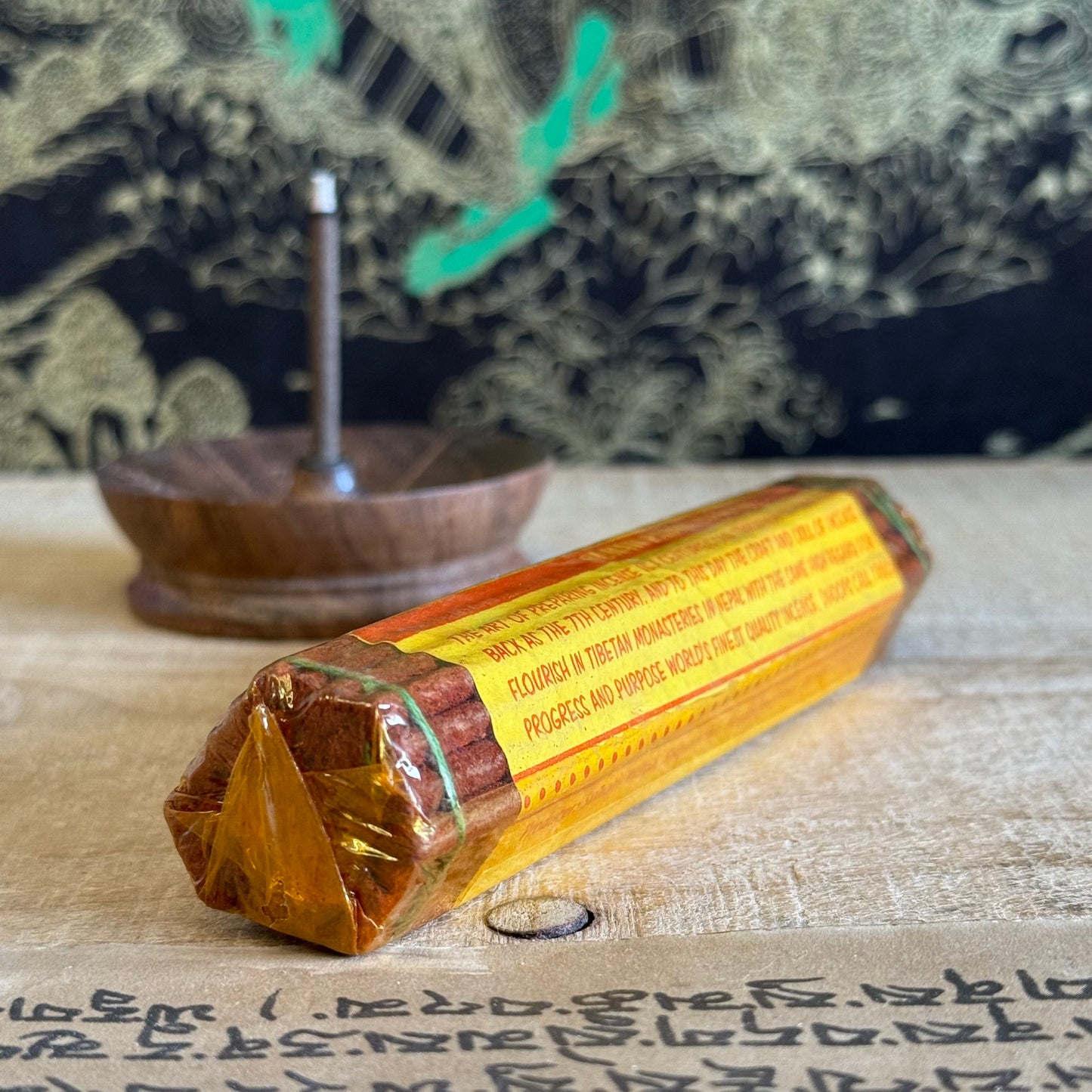 Handmade in Nepal, this Tibetan incense blends 25 natural botanicals to purify, calm, and elevate your daily ritual. A sacred tool for mindfulness.