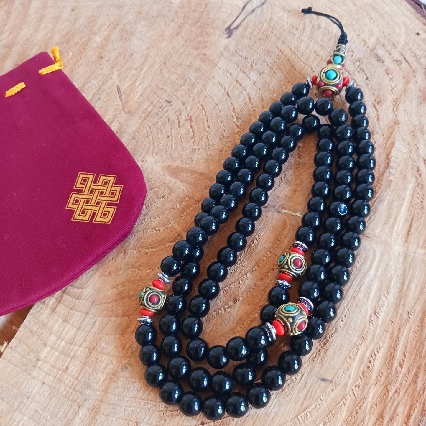 Mala Prayer Beads | Nepali Quality Black Onyx Stones 8mm