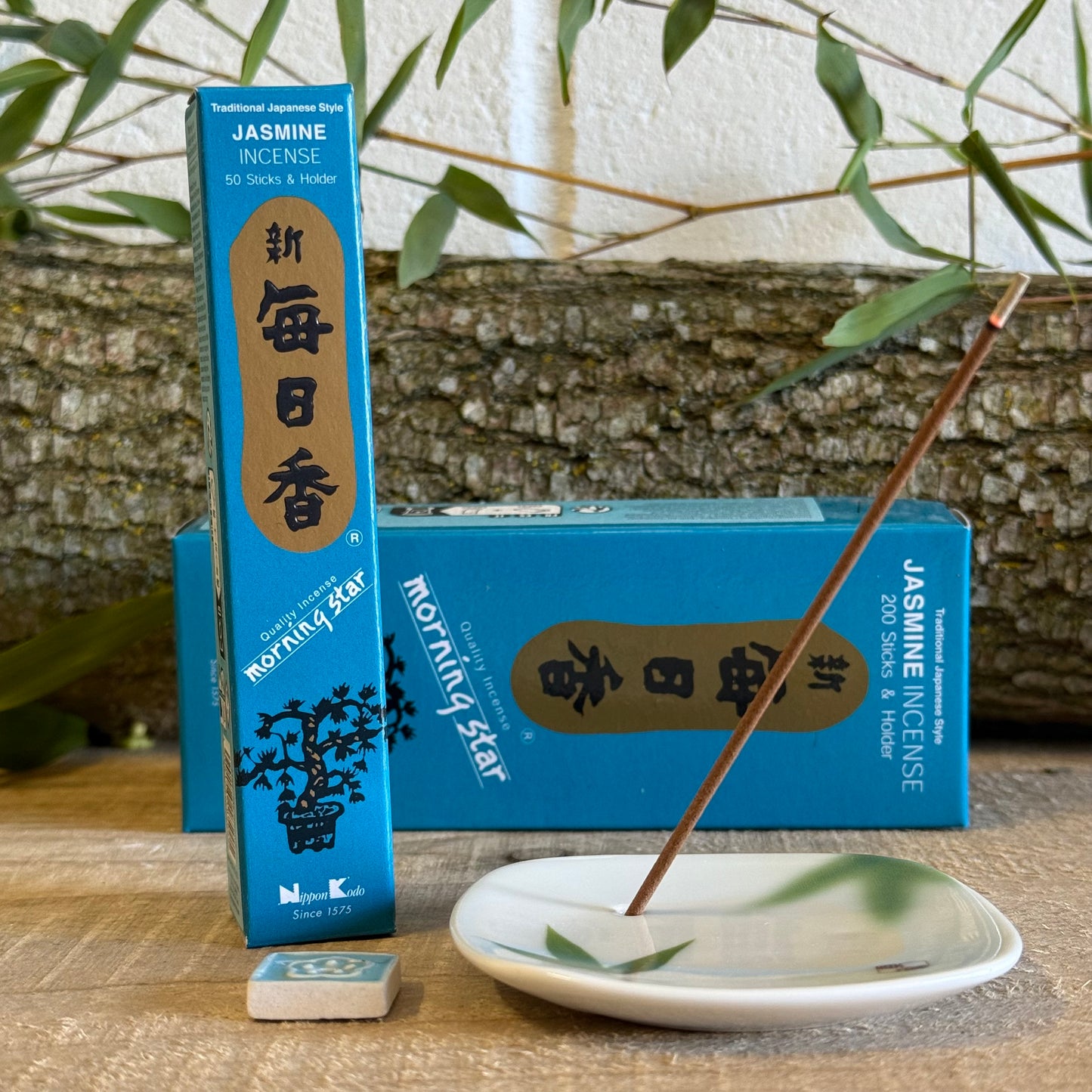 Morning Star Jasmine incense offers the delicate, sweet floral fragrance of jasmine flowers.
Jasmine is known for its calming properties, helping to reduce stress and anxiety. Scientific research has shown that its soothing scent can have a similar effect on the nervous system as certain prescribed medications.
Nippon Kodo’s Morning Star Jasmine incense is perfect for creating a peaceful atmosphere at home or in the workplace. It is also an excellent choice to burn before bedtime for relaxation.
**