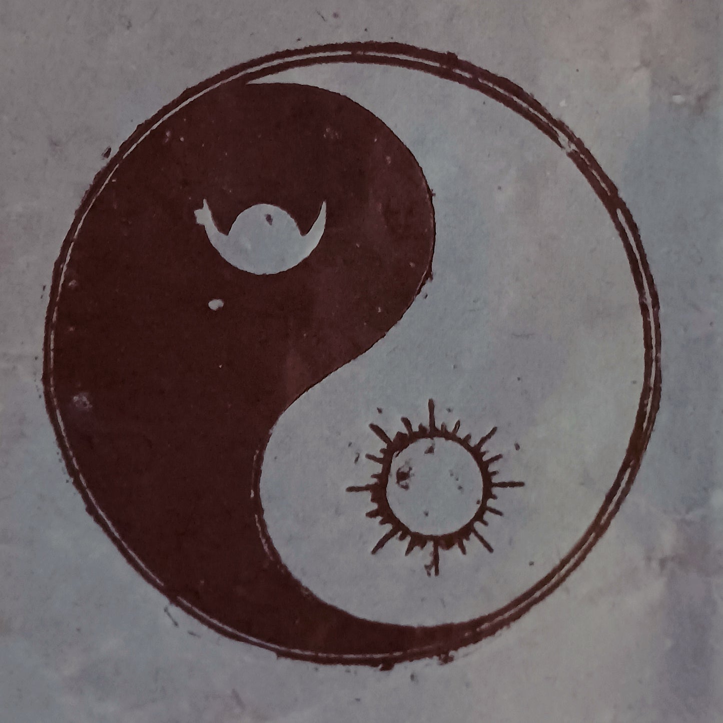 Hand Made In Nepal this fabulous Yin Yang Lokta Paper lampshade has been carefully made and hand block printed,