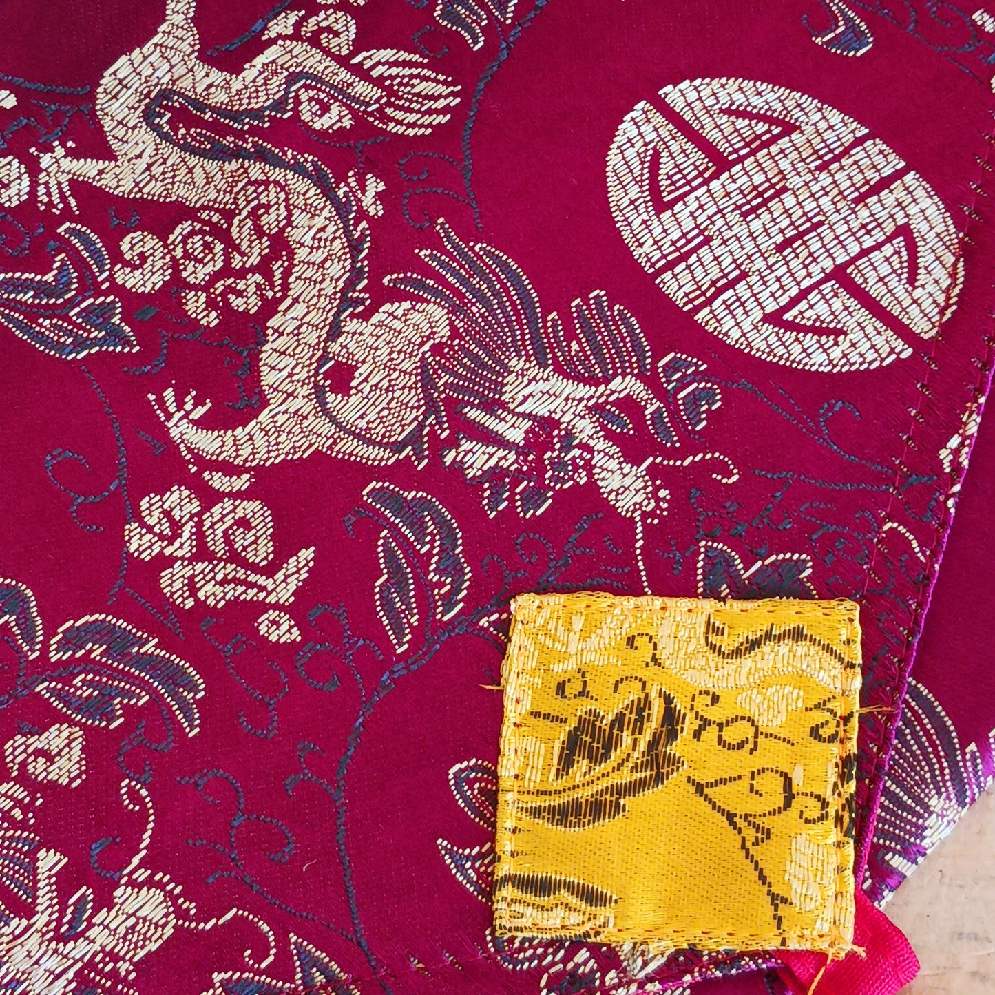 These beautiful prayer book covers are handmade from brocade satin with cotton lining, secured with a ribbon.