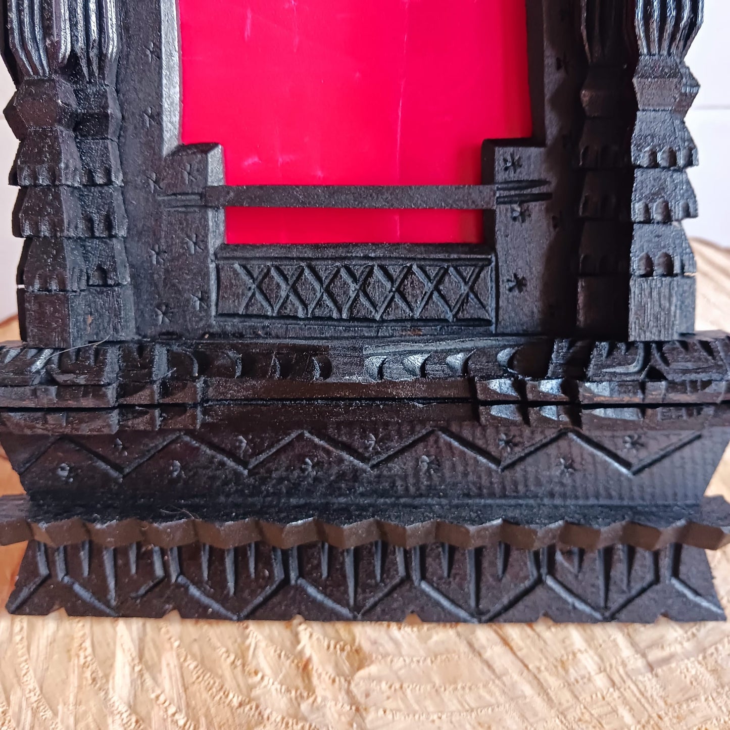 Hand carved wooden Tibetan Window | 26cm x 20cm