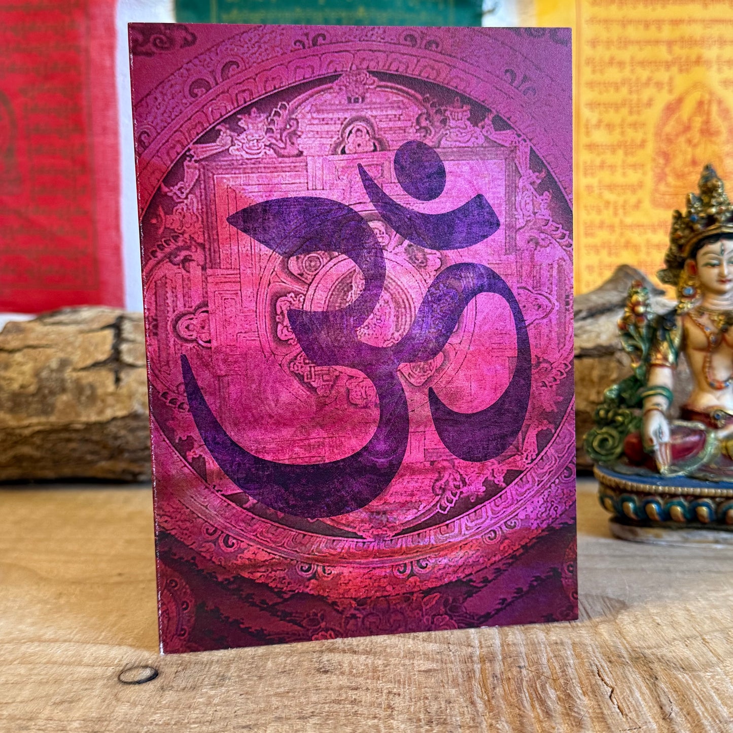 Pink Om All occasion greetings card, includes a fully printed matching ARTvelope, and is made from 100% post-consumer recycled material.
Tree-Free was founded in 1999 with a millennial eye toward artful simplicity, sustainability, and social impact.
Contrary to conventional greeting cards with flowery sentiments, elaborate print techniques and ever-rising prices, Tree-Free has quickly gained a following for its simple, yet artfully, vibrant style, our groundbreaking use of sustainable materials (in