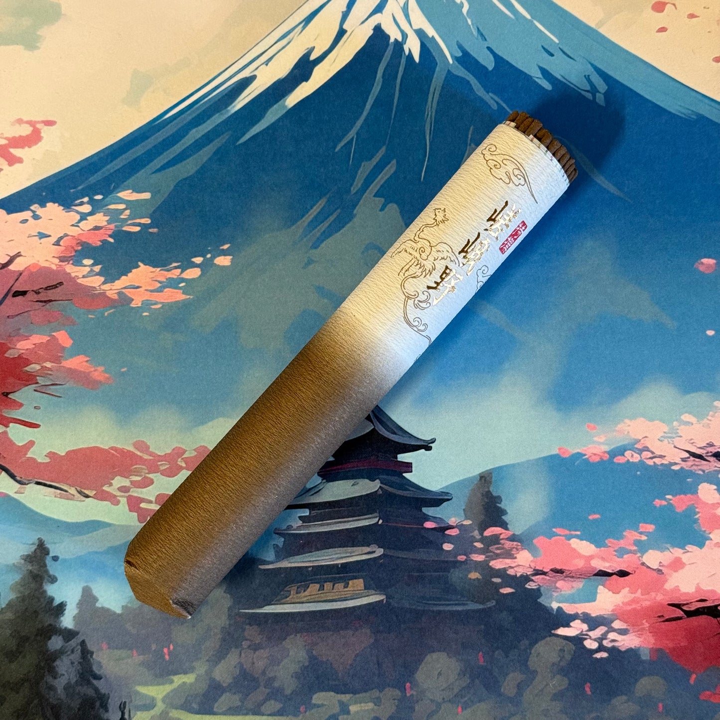 Tokusen Sagano Japanese incense. 50 sticks with aloeswood and bamboo forest aroma, soothing and refreshing for meditation, relaxation, and Buddhist practice.