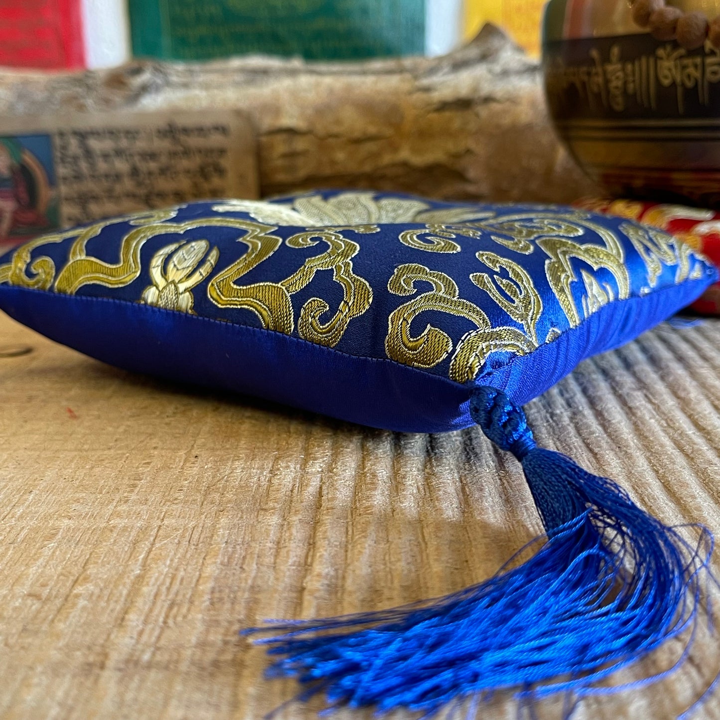 Flat Singing Bowl Cushion 14 X 14 cm