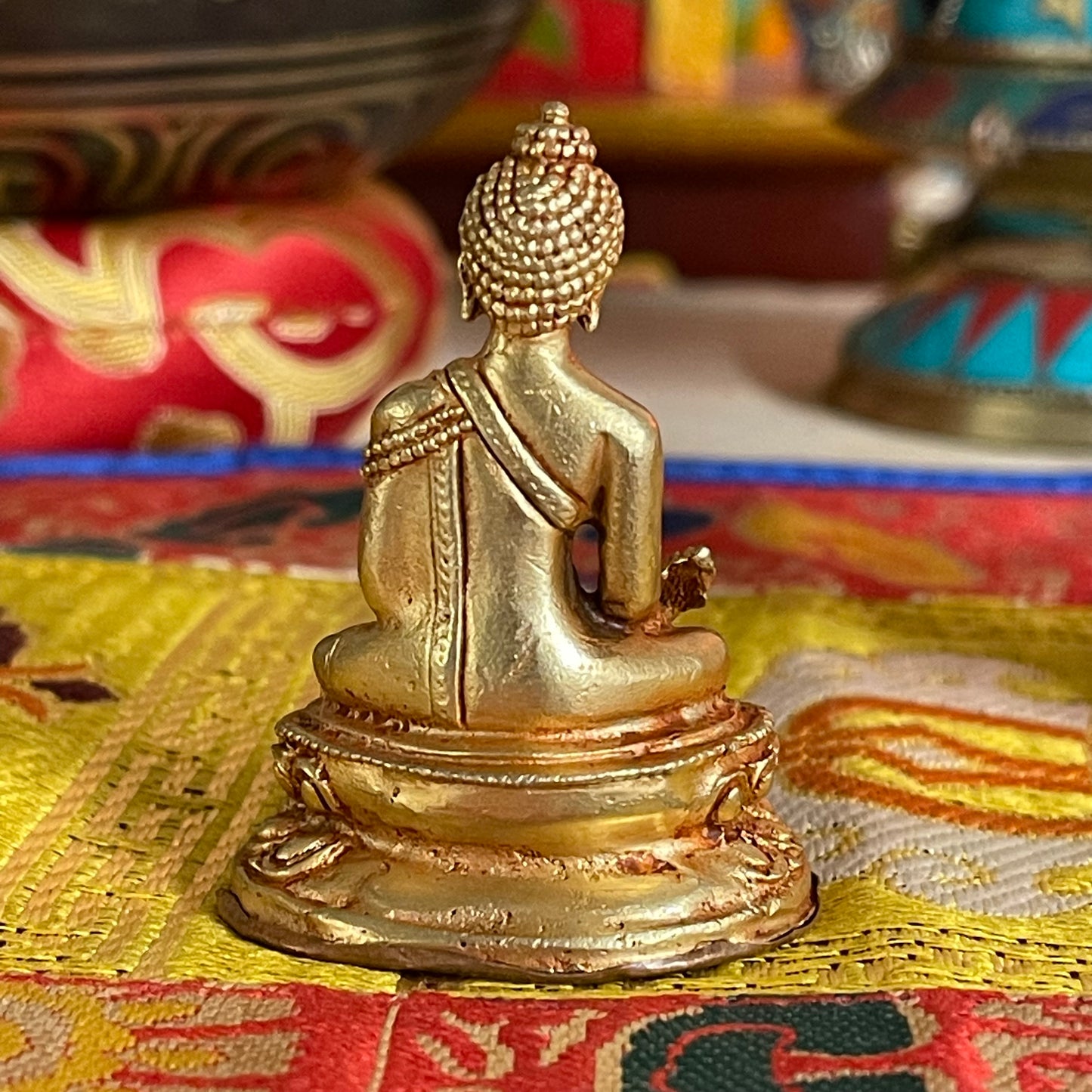 Medicine Buddha Miniature Gold Plated Statue 5 cm
