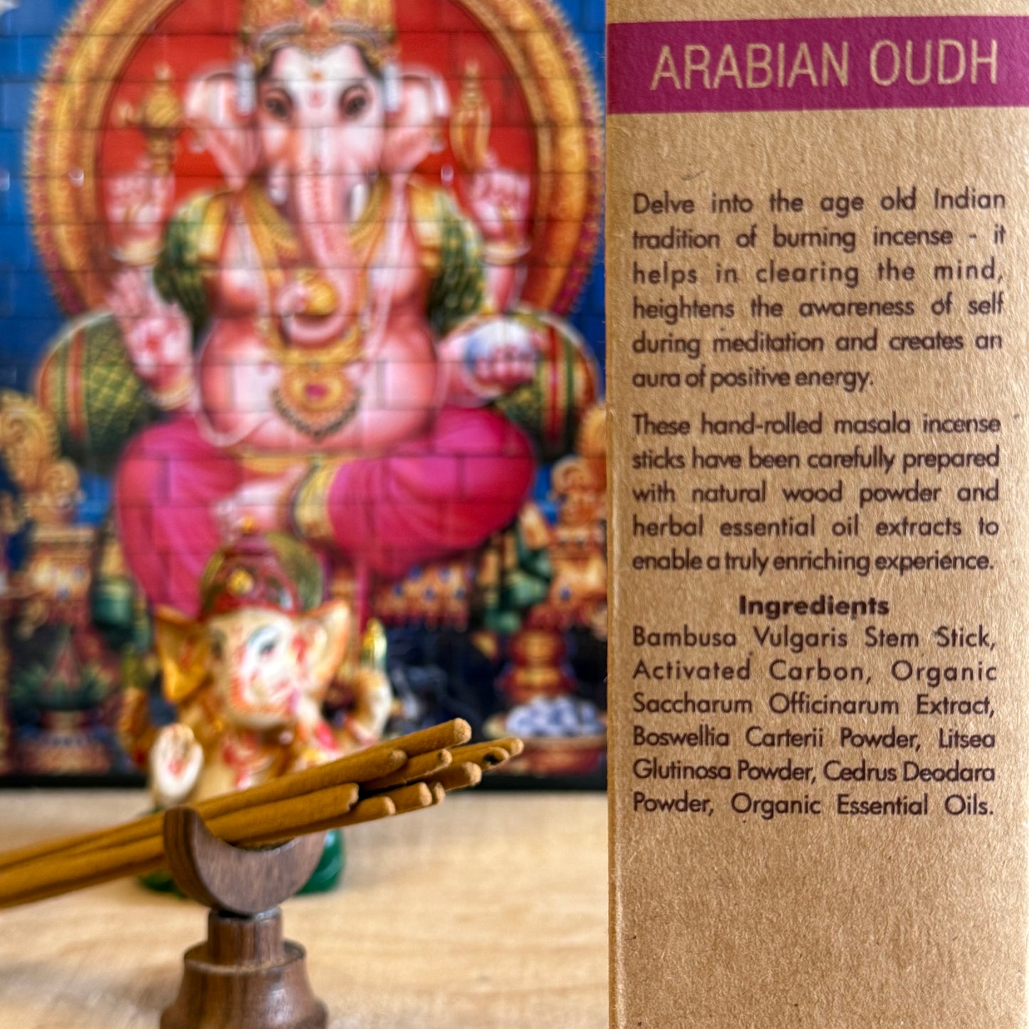 Arabian Oudh Incense – Organic Goodness | Luxury Scent from India
Experience the scent of luxury with Organic Goodness Arabian Oudh incense. Made in India, this rich, woody aroma is found in premium perfumes. 12 x 15g sticks