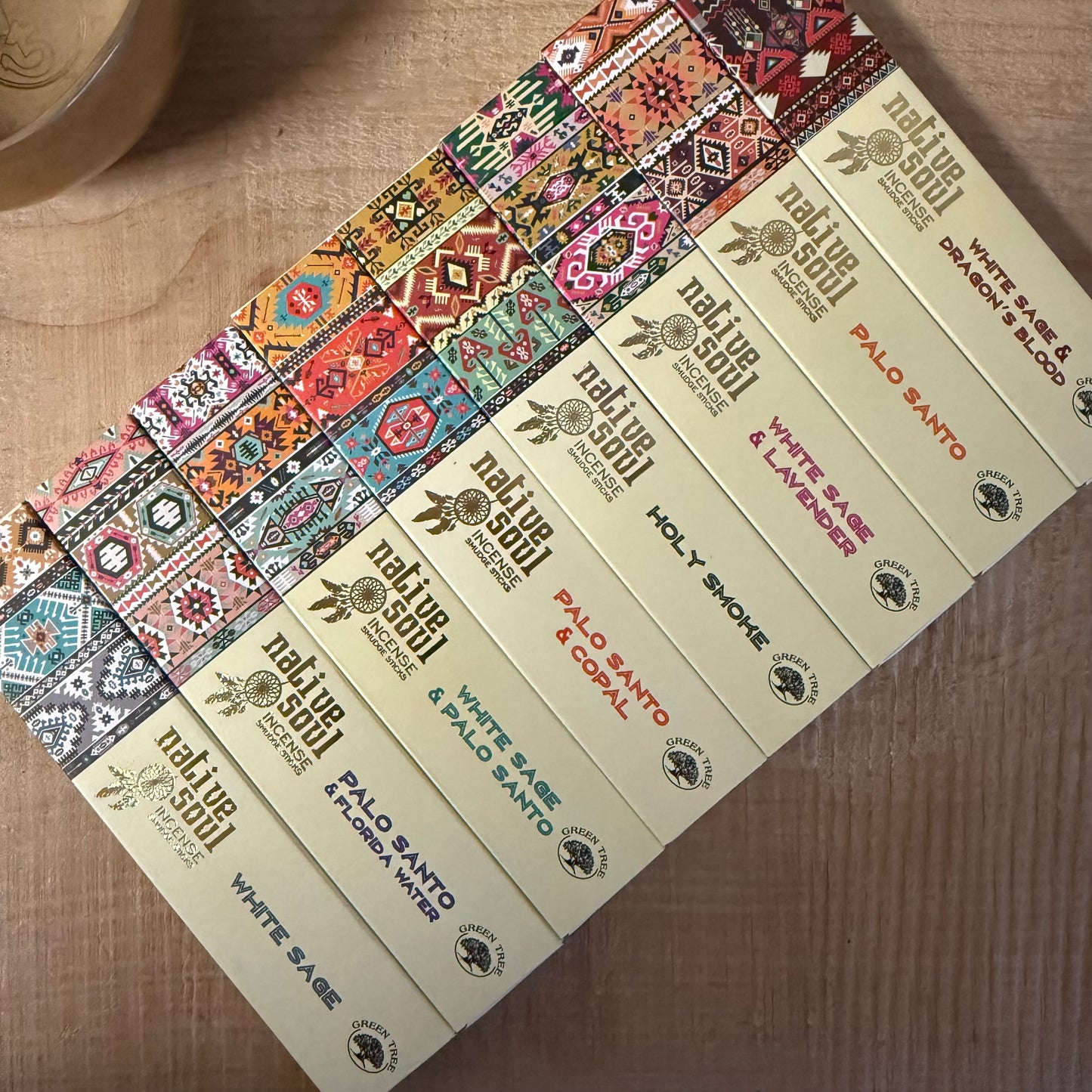 Native Soul incense assortment pack, 8 varieties of cleansing incense including white sage, palo santo, lavender and copal