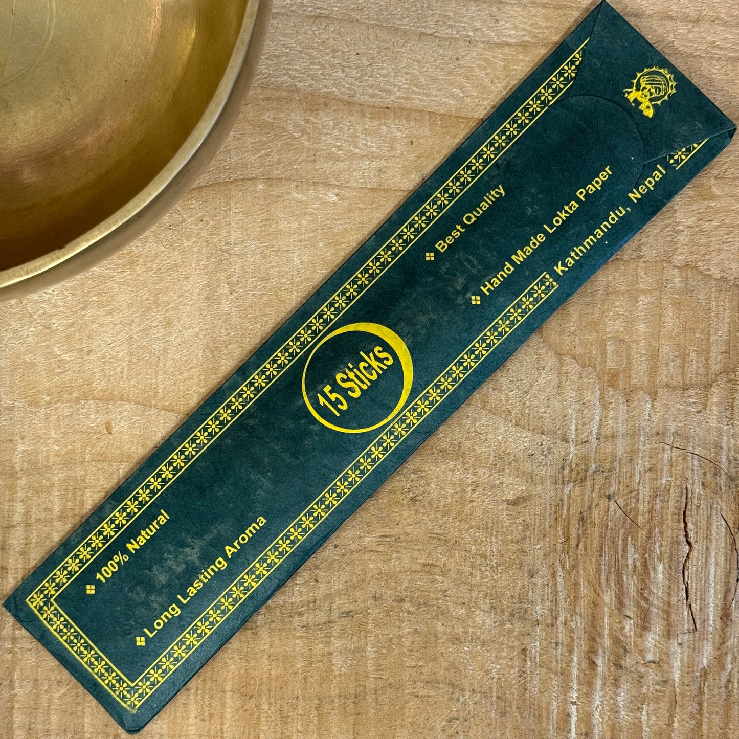 Pancha Buddha natural handmade Nepalese incense sticks in traditional Lokta paper.