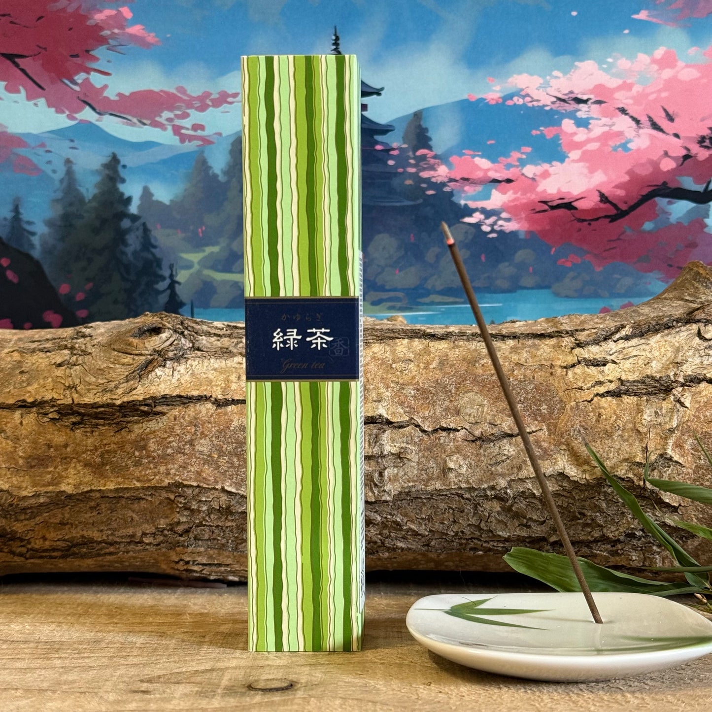 Experience the soothing and refreshing aroma of Kayuragi Green Tea Incense. This premium incense brings the calming essence of green tea into your space, creating a serene atmosphere that promotes relaxation and mental clarity. Ideal for meditation, relaxation, or simply enhancing your environment, each stick releases a clean, refreshing fragrance that’s both uplifting and tranquil.