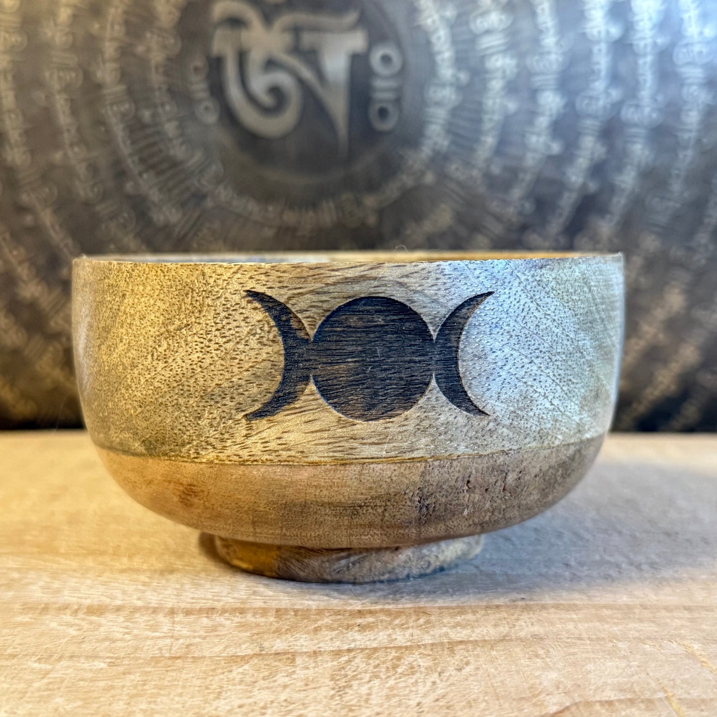 Triple Moon ritual incense bowl for lunar meditation and sacred practice