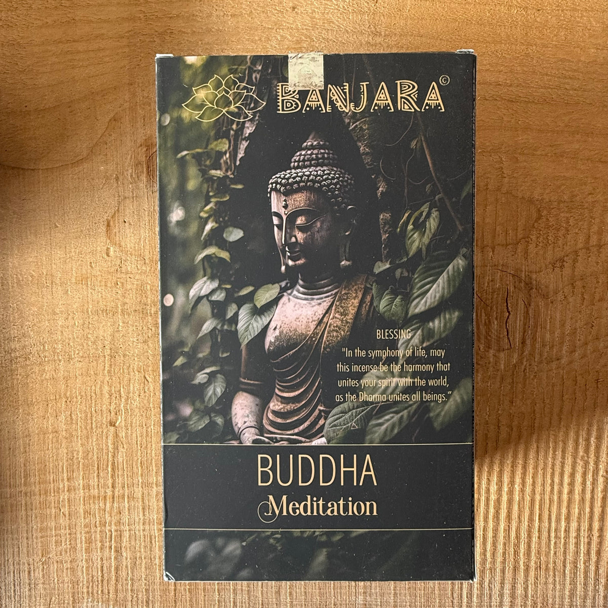 Banjara Buddha Meditation incense sticks handmade in India with natural ingredients. Approx. 12 sticks per 15g box with a 30-minute burn time.