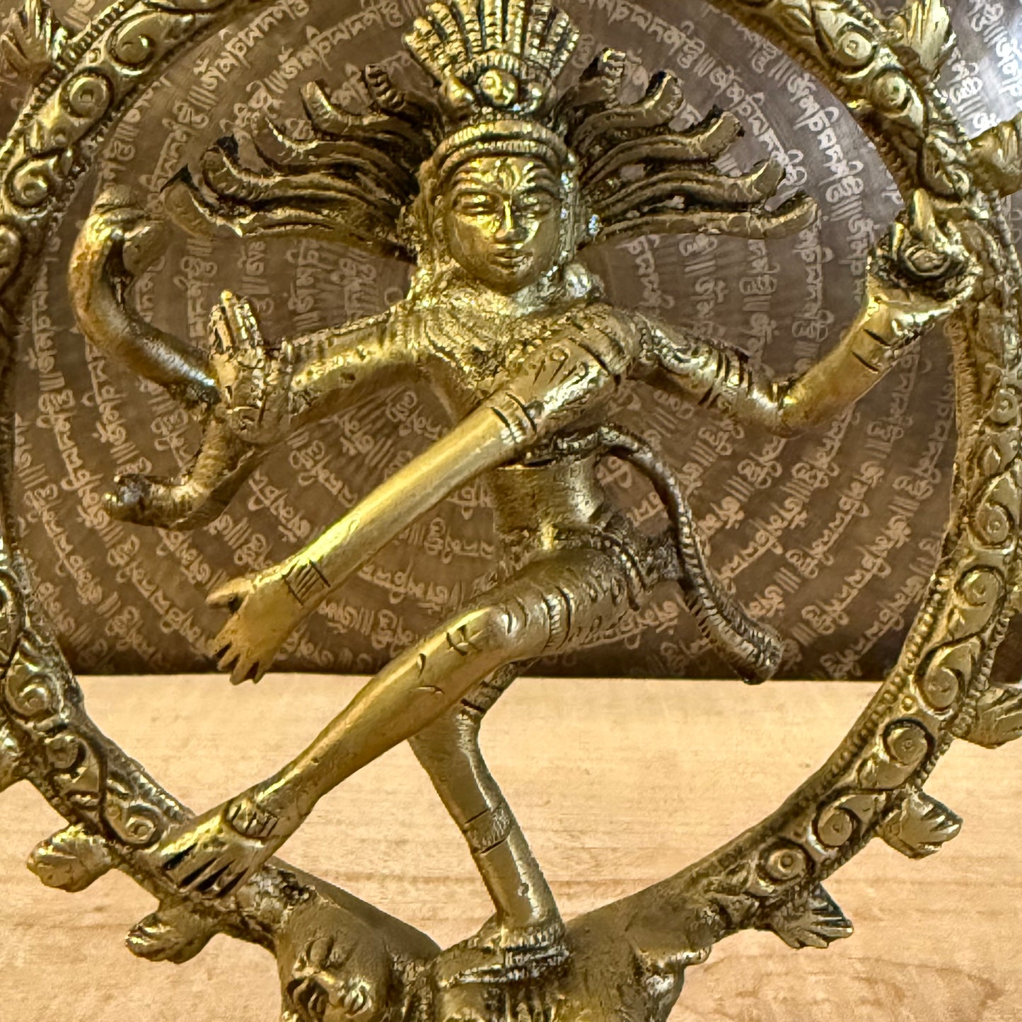 Shiva Nataraj brass statue 16 cm, cosmic dancer of creation, destruction, and renewal.