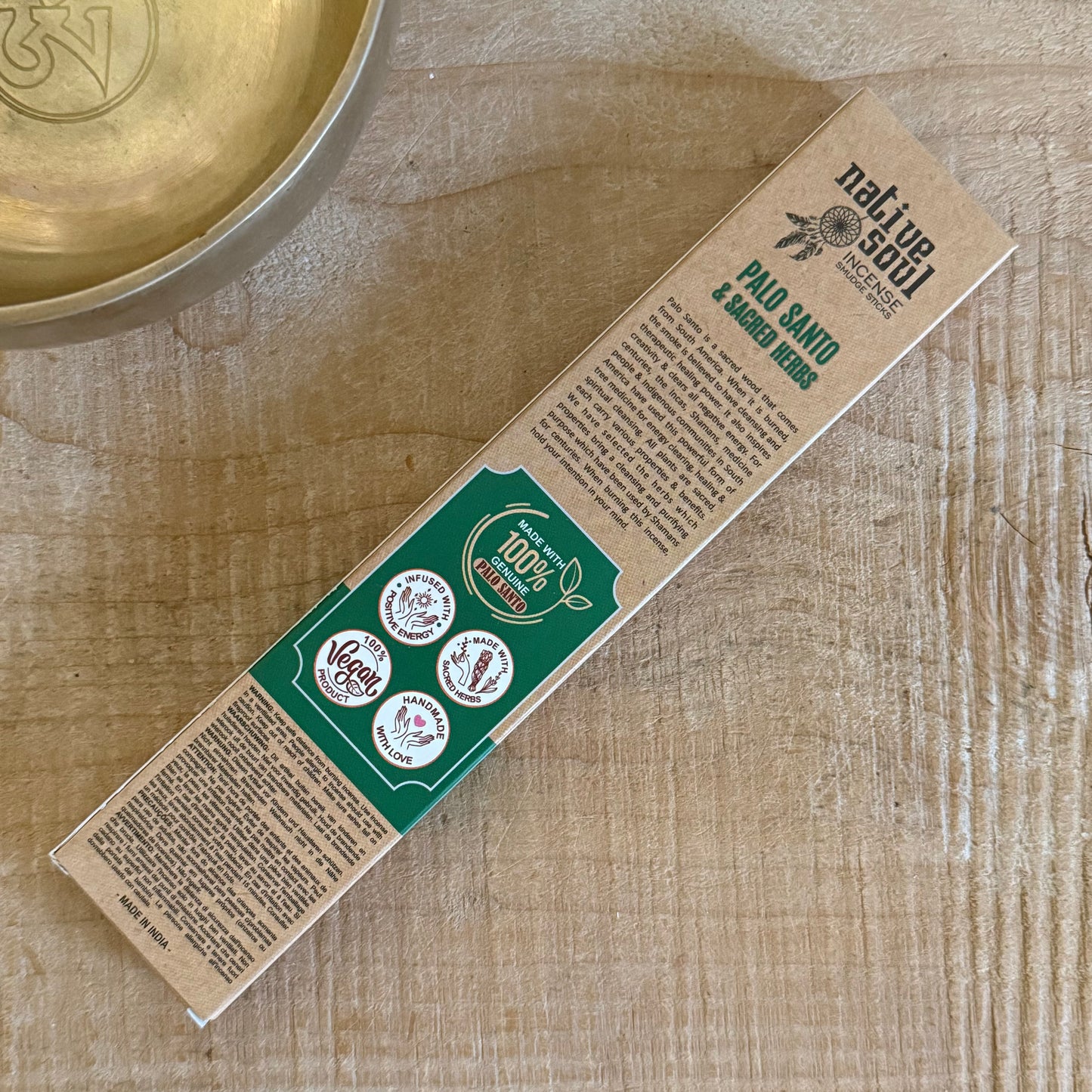 Native Soul smudge incense sticks with Palo Santo and sacred herbs for cleansing