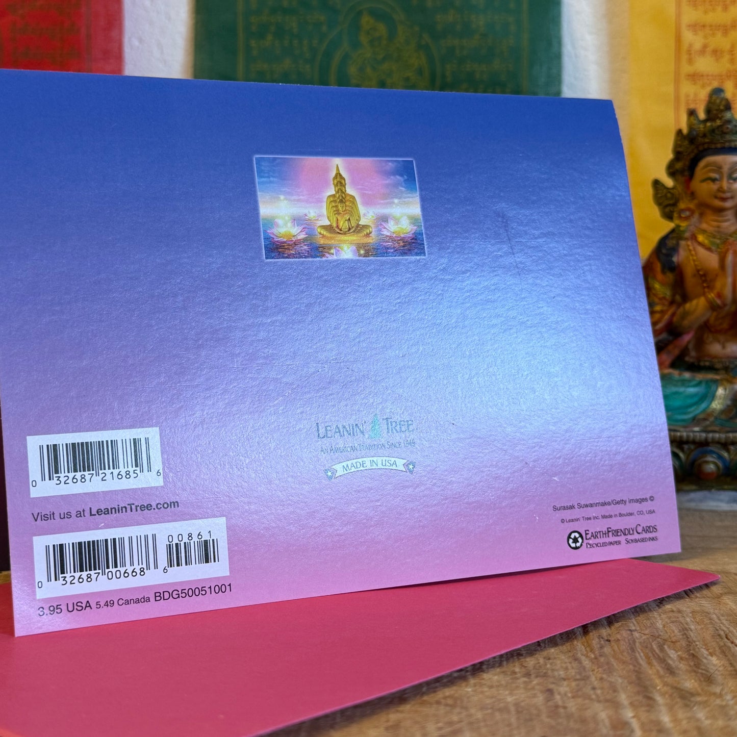 Deluxe Birthday greeting cards from Leanin Tree with vibrant Artwork by Surasak Suwanmake.
These beautiful cards are each sold with matching envelopes. Each card has a full colour print on the front as well as on the inside. Printed on recycled paper, using soy based inks.