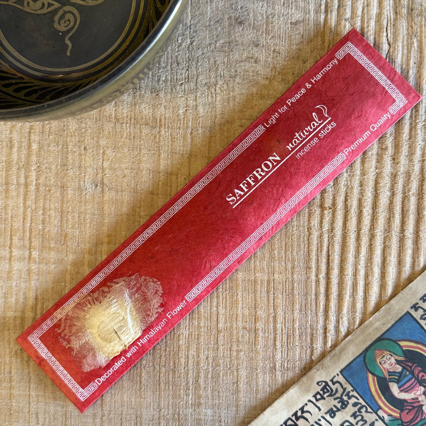 Saffron Incense Sticks – Handmade, Eco-Friendly, and Naturally Aromatic
Immerse yourself in the rich and exotic fragrance of Saffron Incense Sticks, meticulously handcrafted in Nepal using only natural ingredients. Inspired by ancient Himalayan traditions, these incense sticks offer a warm, soothing aroma that enhances meditation, relaxation, and spiritual practices.