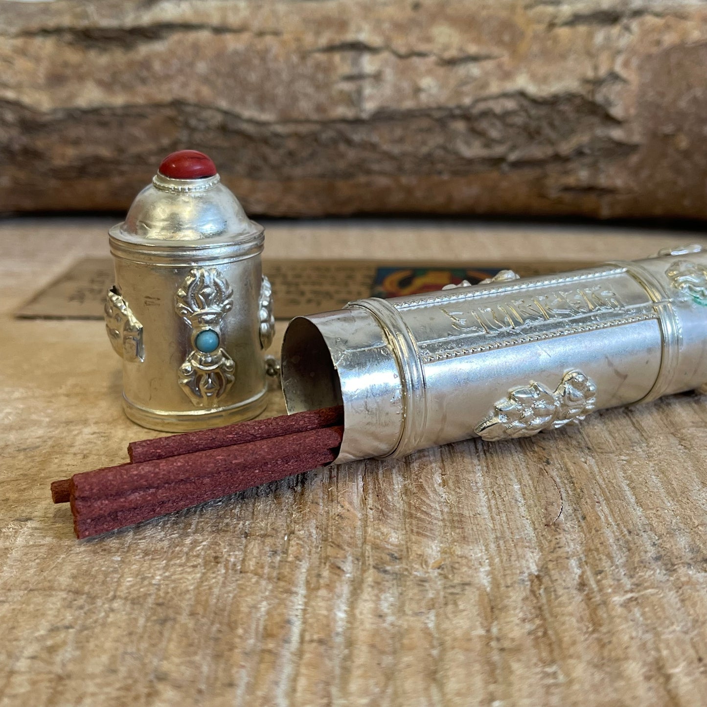 Tibetan Incense Holder Cylinder incense Holder