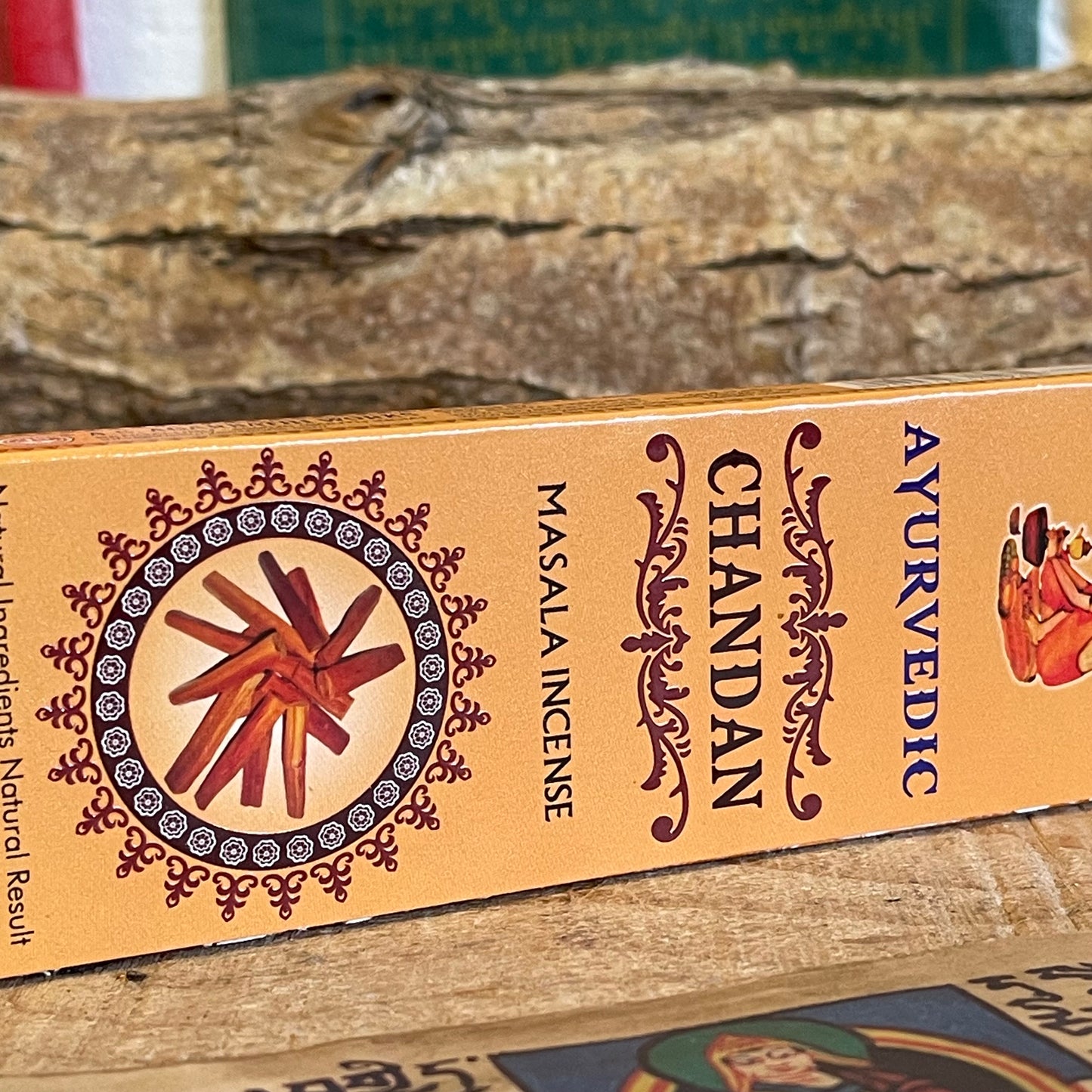 "Chandon" in the context of Ayurvedic incense typically refers to "Chandan," which is the Hindi word for sandalwood. Sandalwood has deep roots in Ayurvedic tradition and is known for its calming, grounding properties. In Ayurvedic Chandan masala incense, sandalwood is usually blended with other natural ingredients such as essential oils, resins, herbs, petals, and honey to create a warm, rich, and meditative aroma.
This type of incense is highly valued for its use in meditation, yoga, and spiritual practic