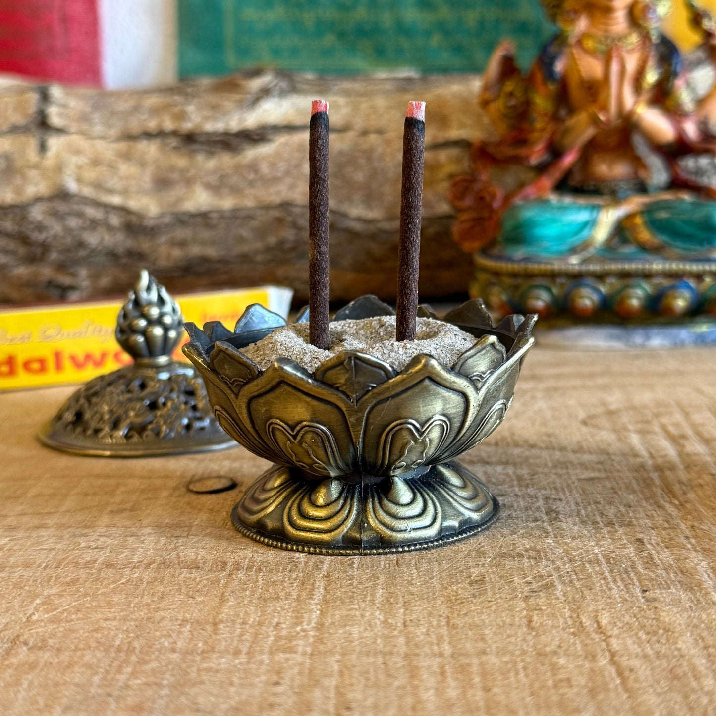 Invite tranquillity into your sacred space with our Elegant Lotus Incense Burner. Crafted in the shape of a blooming lotus—a powerful symbol of purity and spiritual awakening—this beautifully designed piece elevates your meditation, prayer, or relaxation rituals.