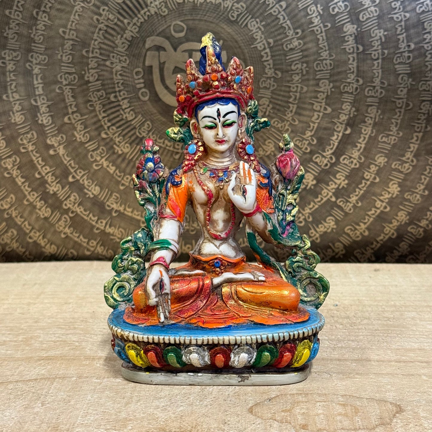 Handcrafted White Tara Statue – Symbol of Compassion & Serenity