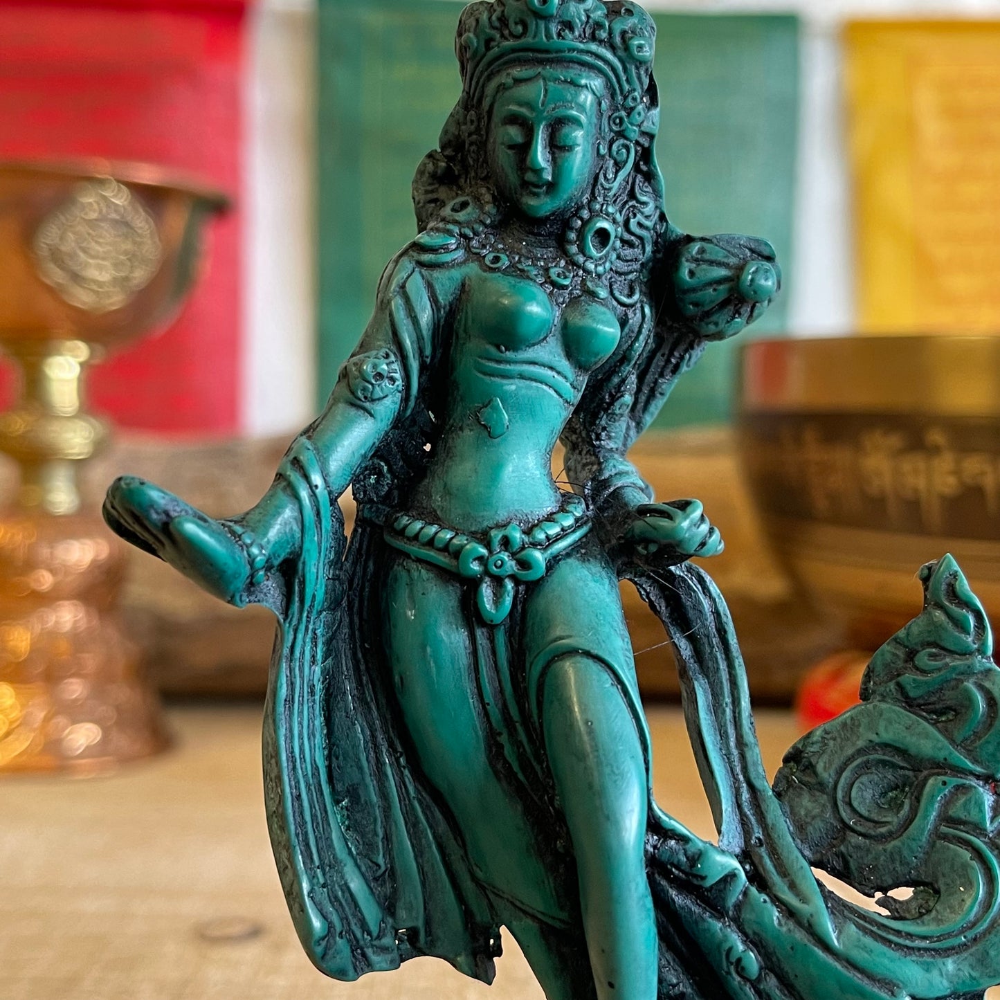 Dancing Tara Statue | Green Tara varada mudra 13 cm