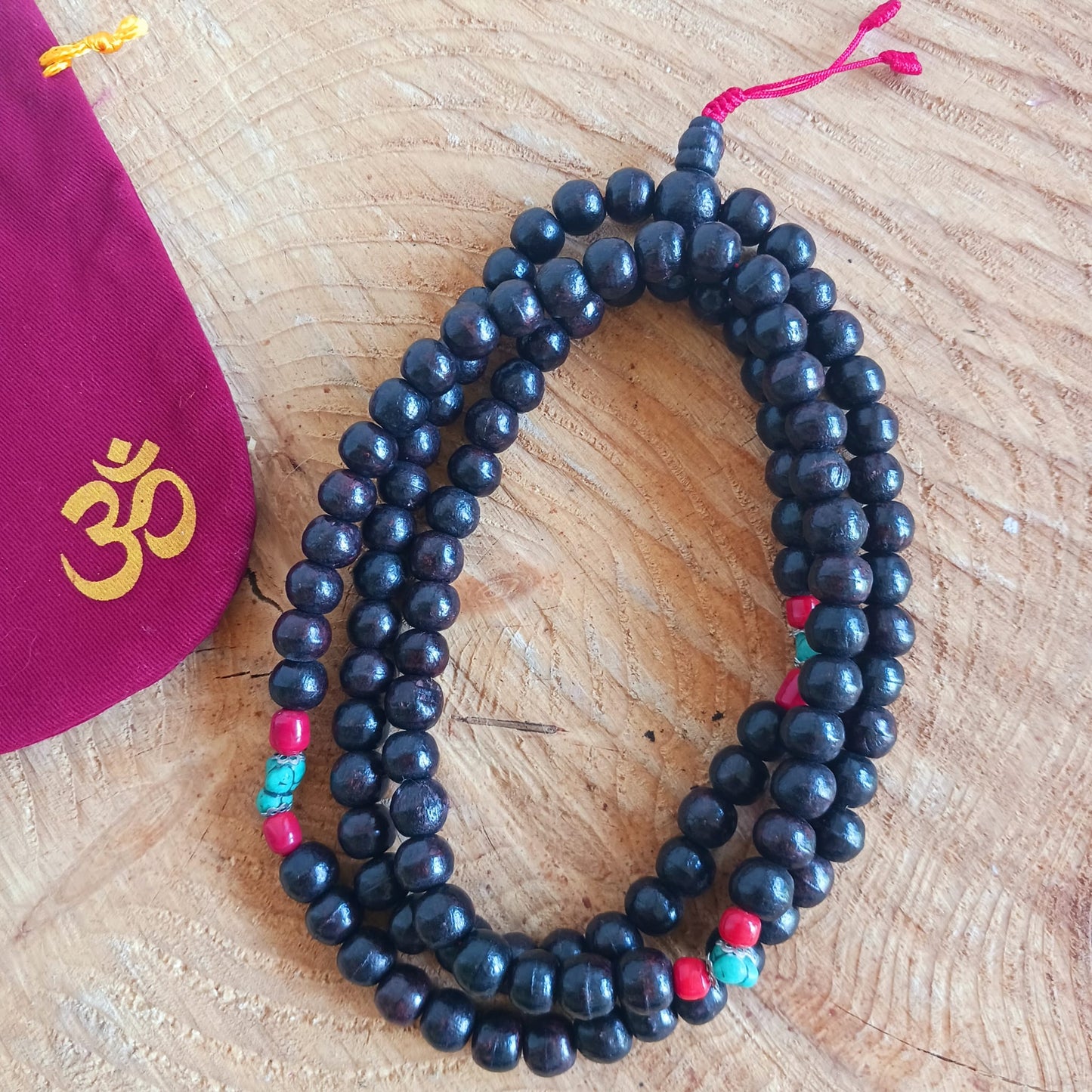Buddhist Prayer Beads | Dark Wood Mallah Beads