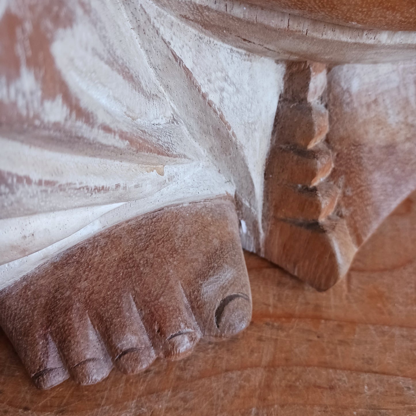 Bring warmth, joy, and calm into your space with this stunning Large Hand-Carved Happy Buddha Statue. Each piece is patiently sculpted by skilled artisans using traditional tools, a process that can take weeks and gives every curve and detail its distinctive character.
