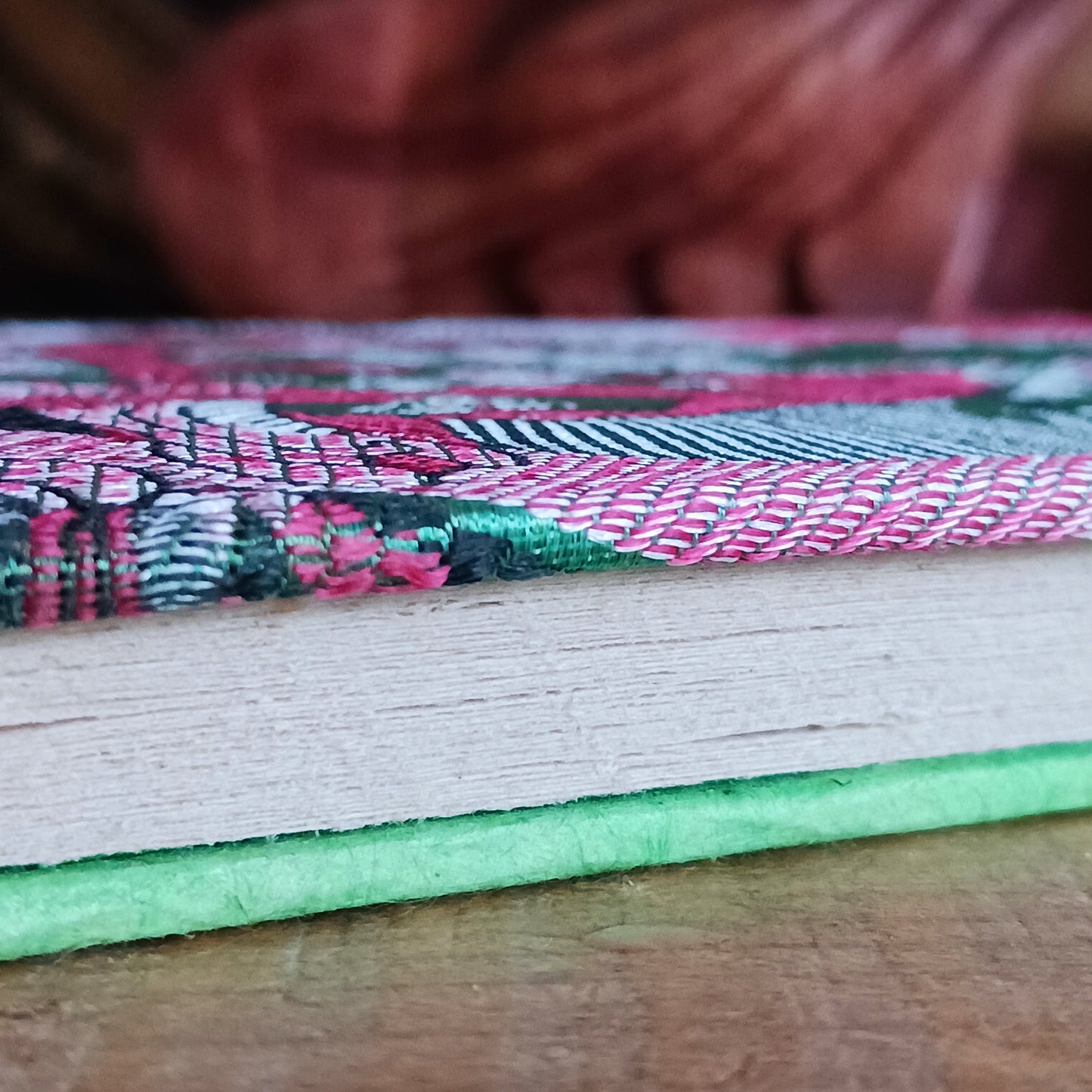 These brocade Green Tara Lokta Notebooks have been made using handmade Nepal paper and are bound with a cover of Brocade with Green Tara. They contain 50 pages made of "Lokta" paper and measure 6" x 8". The "Lokta" paper is made of Daphne Paper. It is hand made using a traditional method without involving any mechanical equipment, and no chemicals are used.