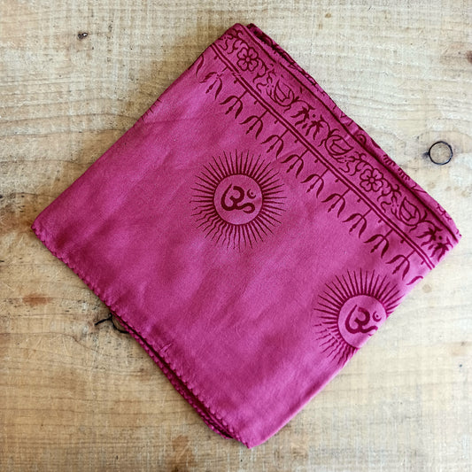 Wrap yourself in the luxurious softness of our OM Prayer Shawl, a beautifully handcrafted lightweight scarf designed for comfort, meditation, and everyday style. Featuring an intricate OM and traditional Buddhist-inspired prayer motifs, each shawl is hand printed using hand-carved wooden blocks, creating a unique artisan finish.