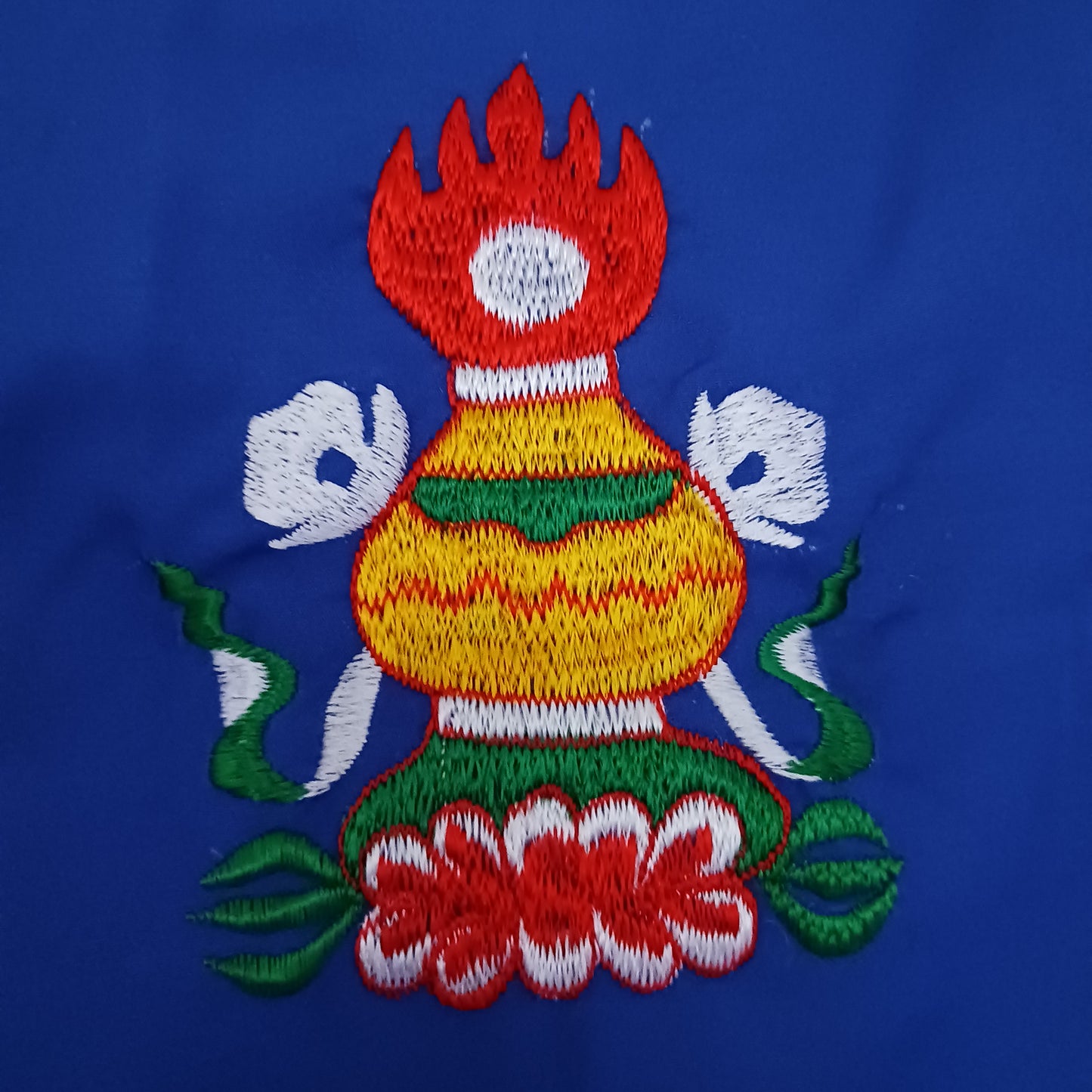 Bring harmony, beauty, and traditional craftsmanship into your space with this hand-embroidered Tibetan Buddhist door curtain, adorned with the sacred Eight Auspicious Symbols, also known as The Eight Jewels. Each symbol is intricately stitched to represent blessings of prosperity, protection, wisdom, and spiritual awakening.