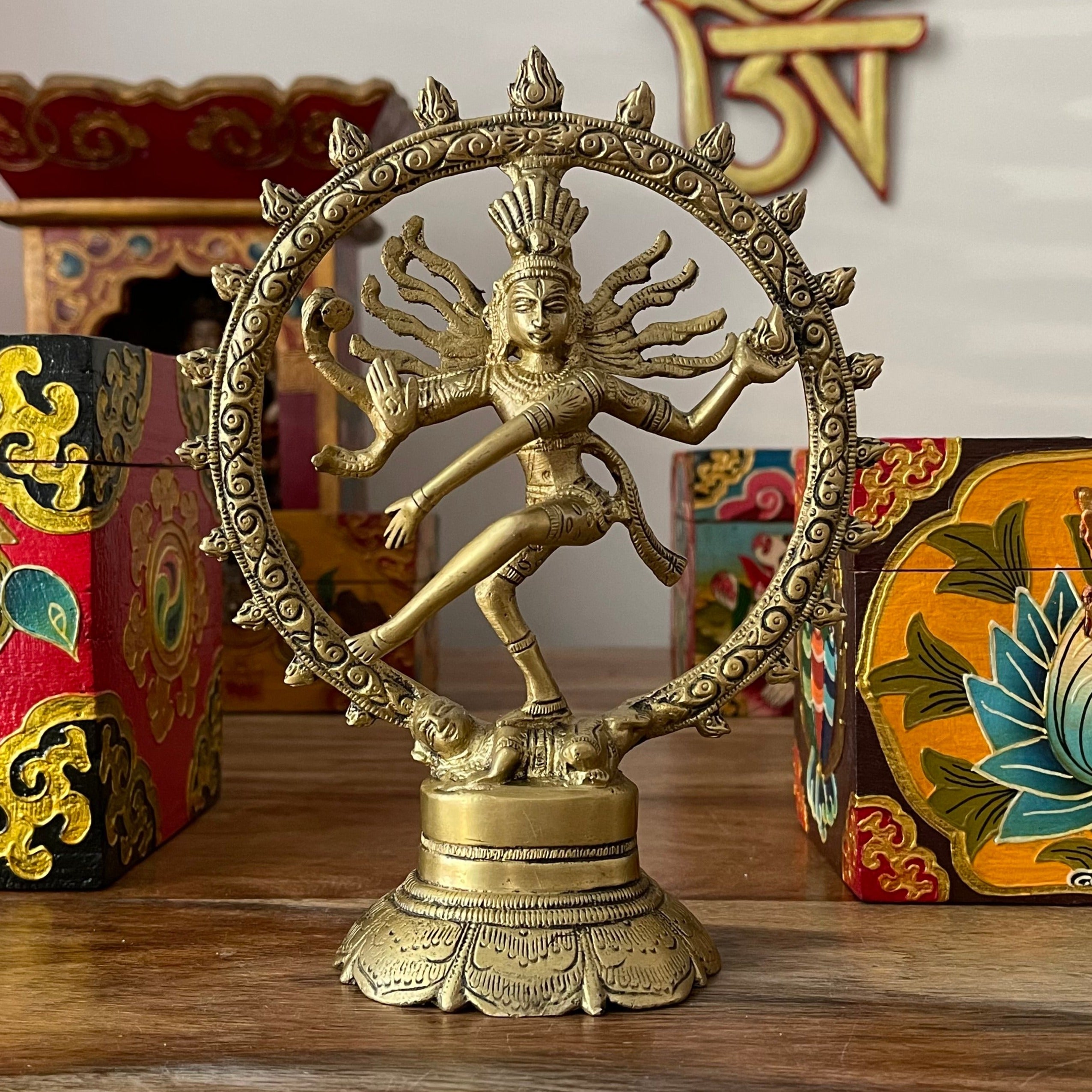 Shiva Nataraja Brass Statue 16 cm  Dancing Shiva statue – The Buddha Buddha