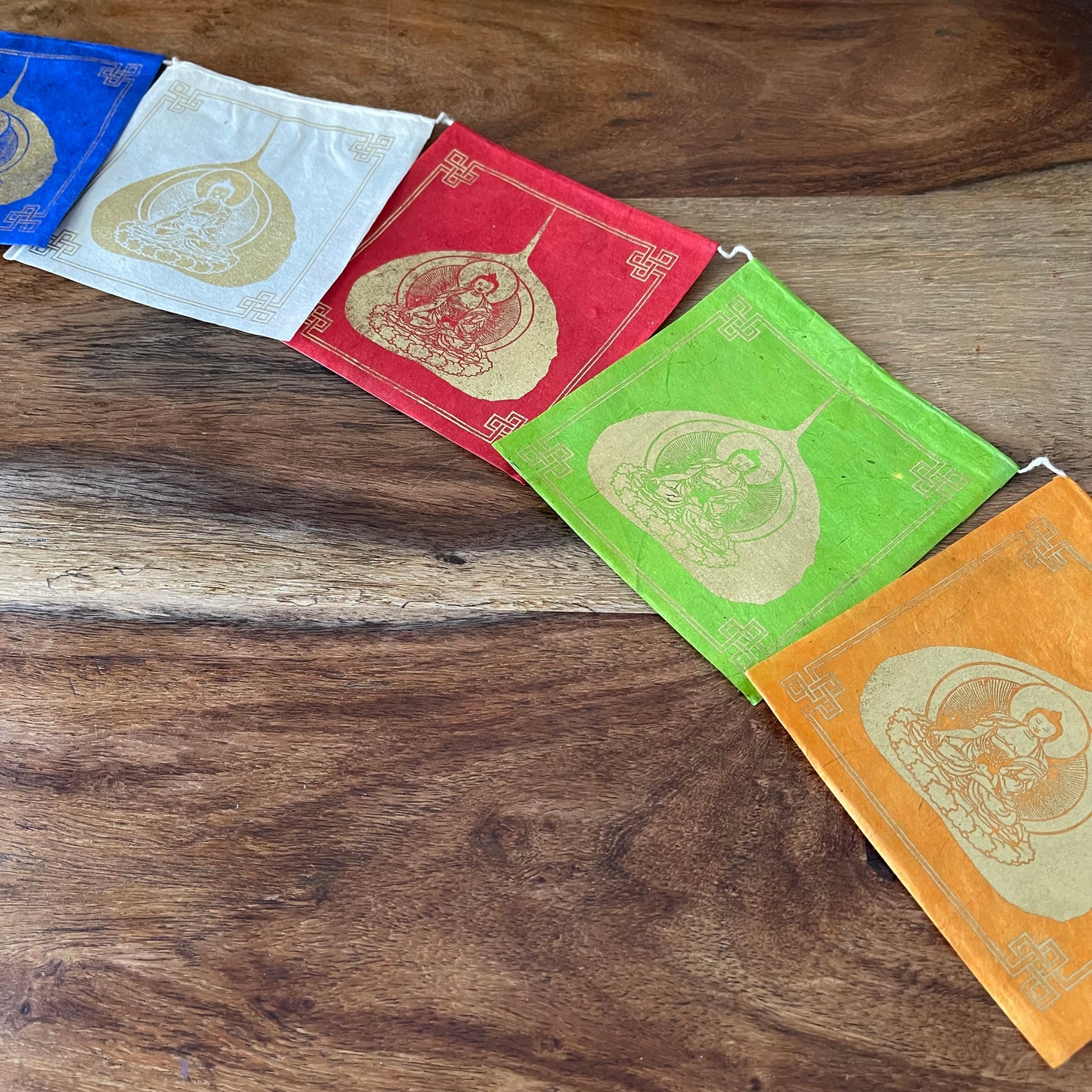 Lokta Paper Buddha Flags 25 flags x 10 x 10cm