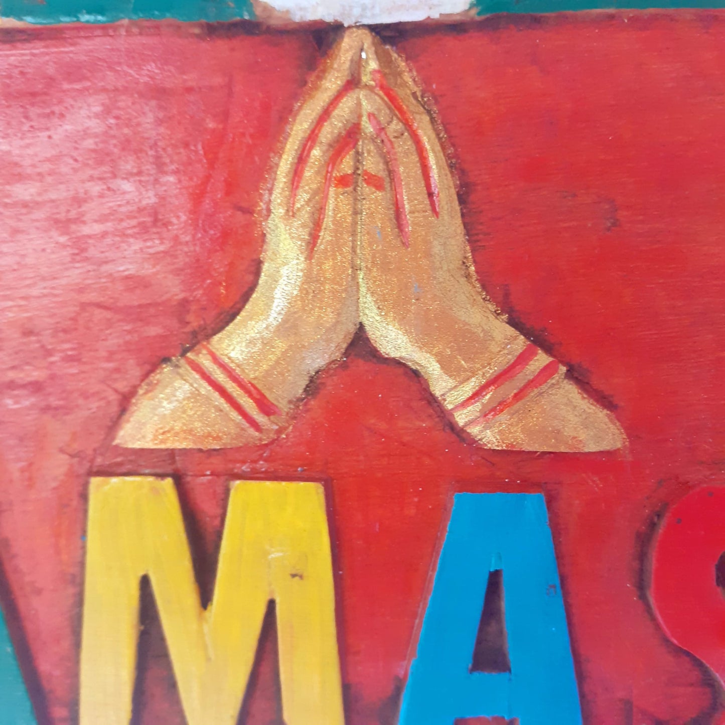 Namaste Wooden Wall Hanging | Sun and Moon