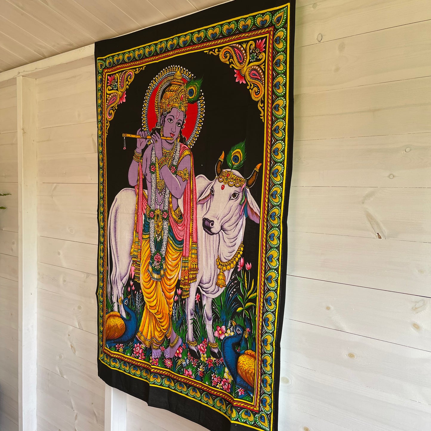 Lord Krishna Wall Hanging 76 cm × 107 cm