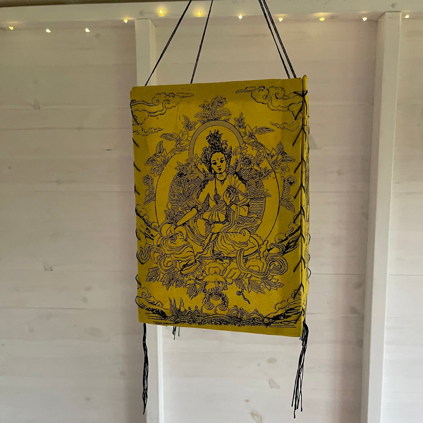 Lokta Paper Nepalese Lampshade Green Tara | Yellow