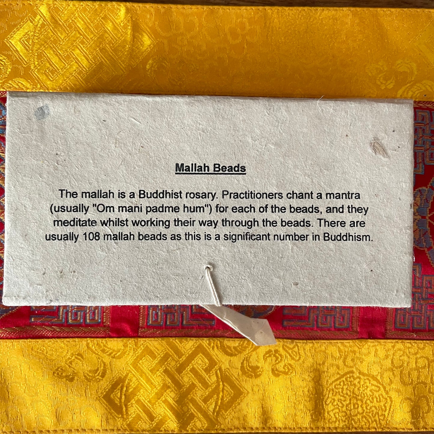 Boxed Wooden Mallah Beads | Buddhist Prayer Beads mala beads