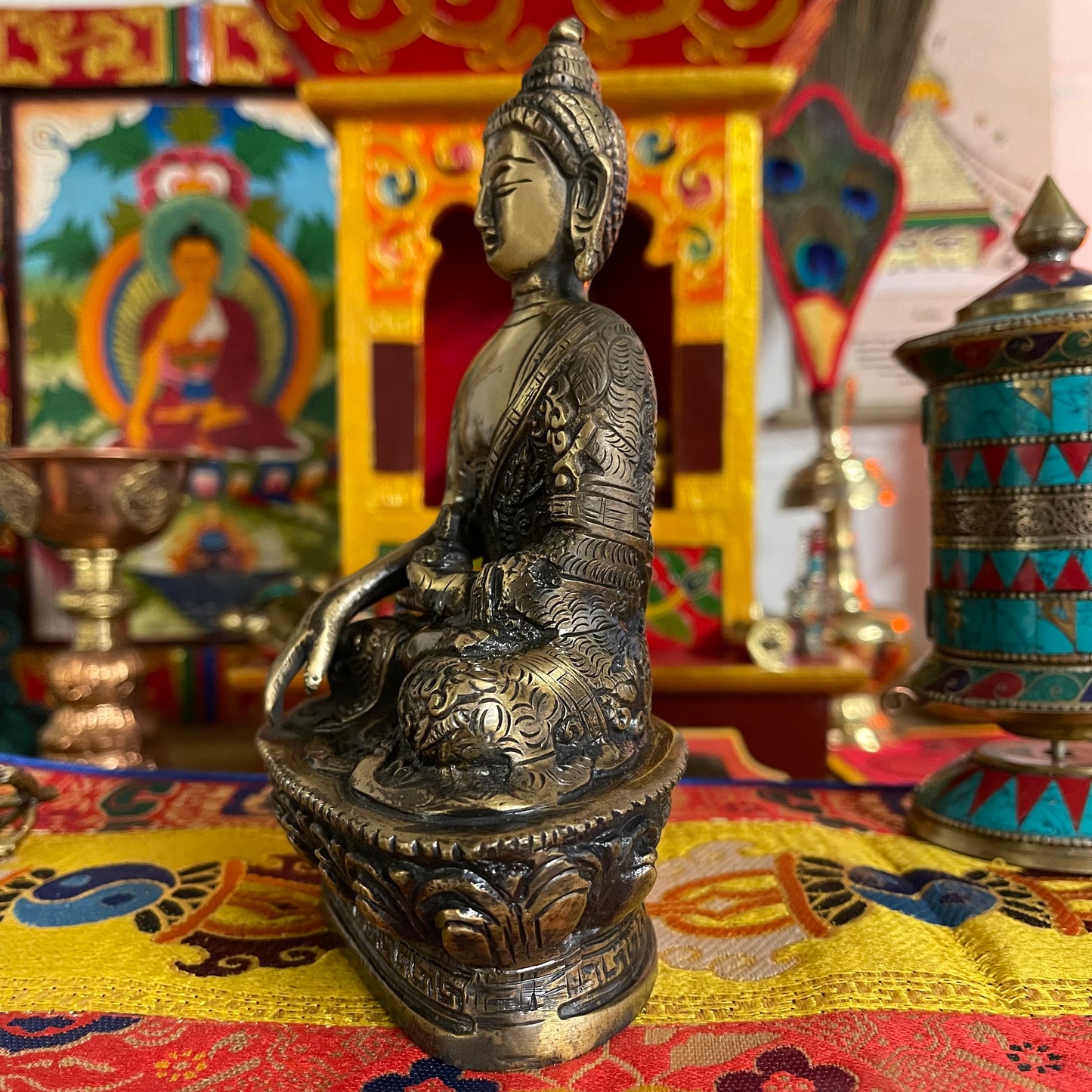 Brass Buddha Statue Buddha Shakyamuni 16cm