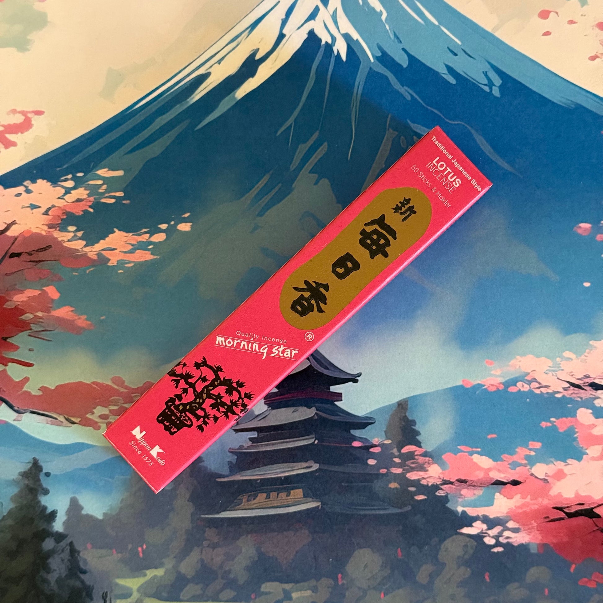 Discover Morning Star Lotus incense by Nippon Kodo. Clean-burning Japanese incense with a soft, exotic floral aroma, ideal for relaxation and daily use.