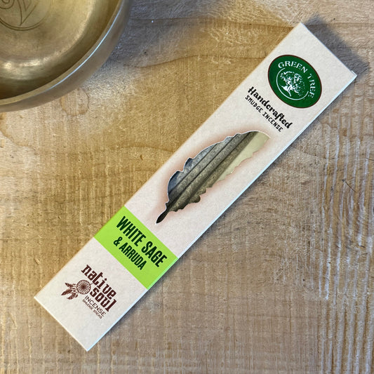 Native Soul White Sage and Arruda smudge incense sticks for cleansing and protection