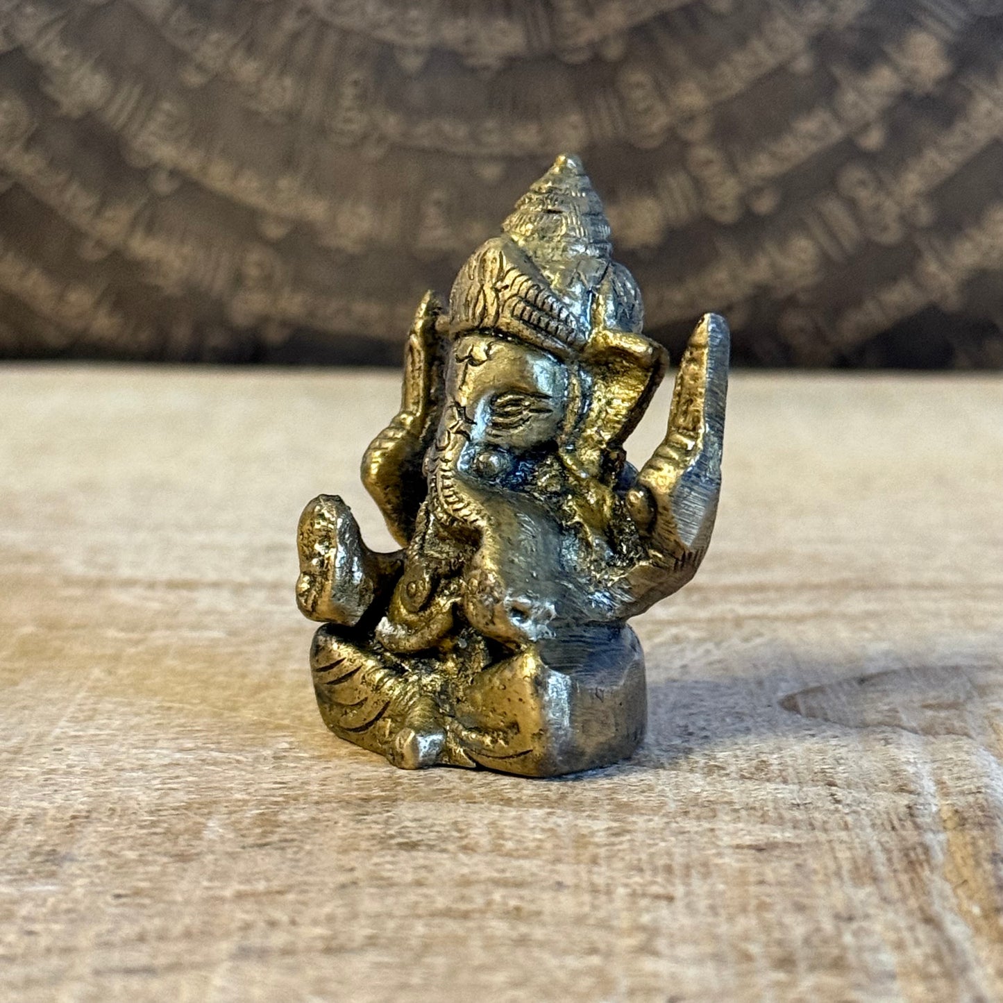 Brass Ganesh Statue 5.6cm, Lord Ganesh figurine, Hindu god of wisdom and prosperity

Page Title (≤70 chars):