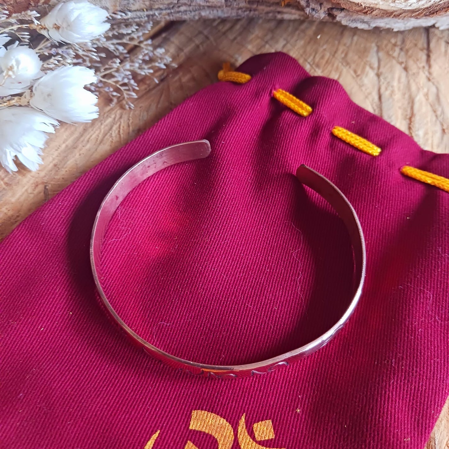 Tibetan Om Mani Holy Mantra Bracelet | Copper