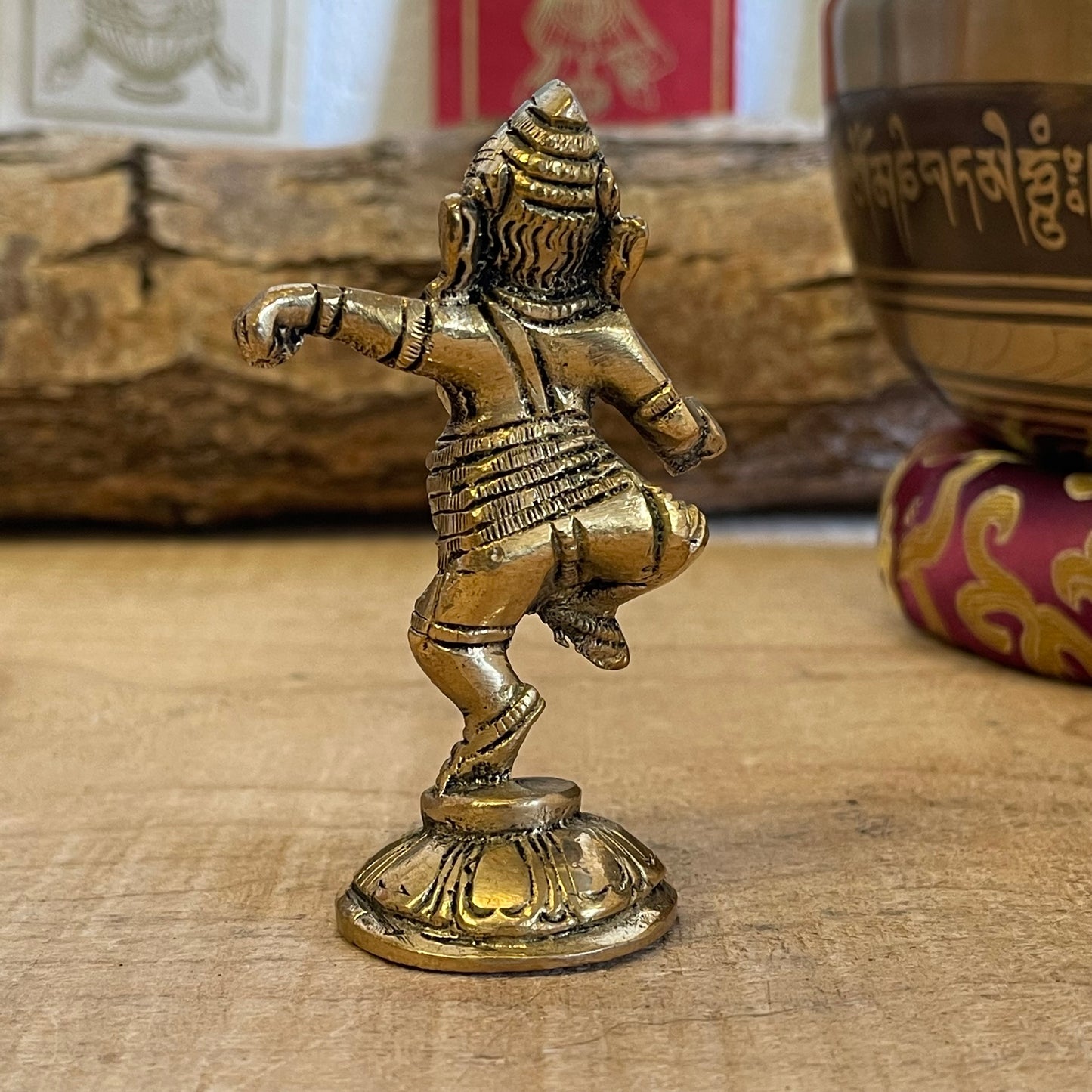 Dancing Ganesh Brass Statue 10 cm