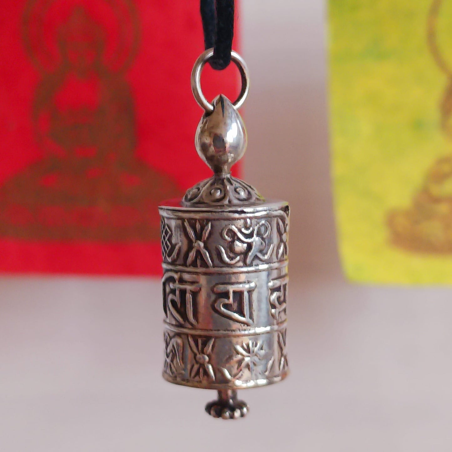 Prayer Wheel Nepalese Silver Pendant