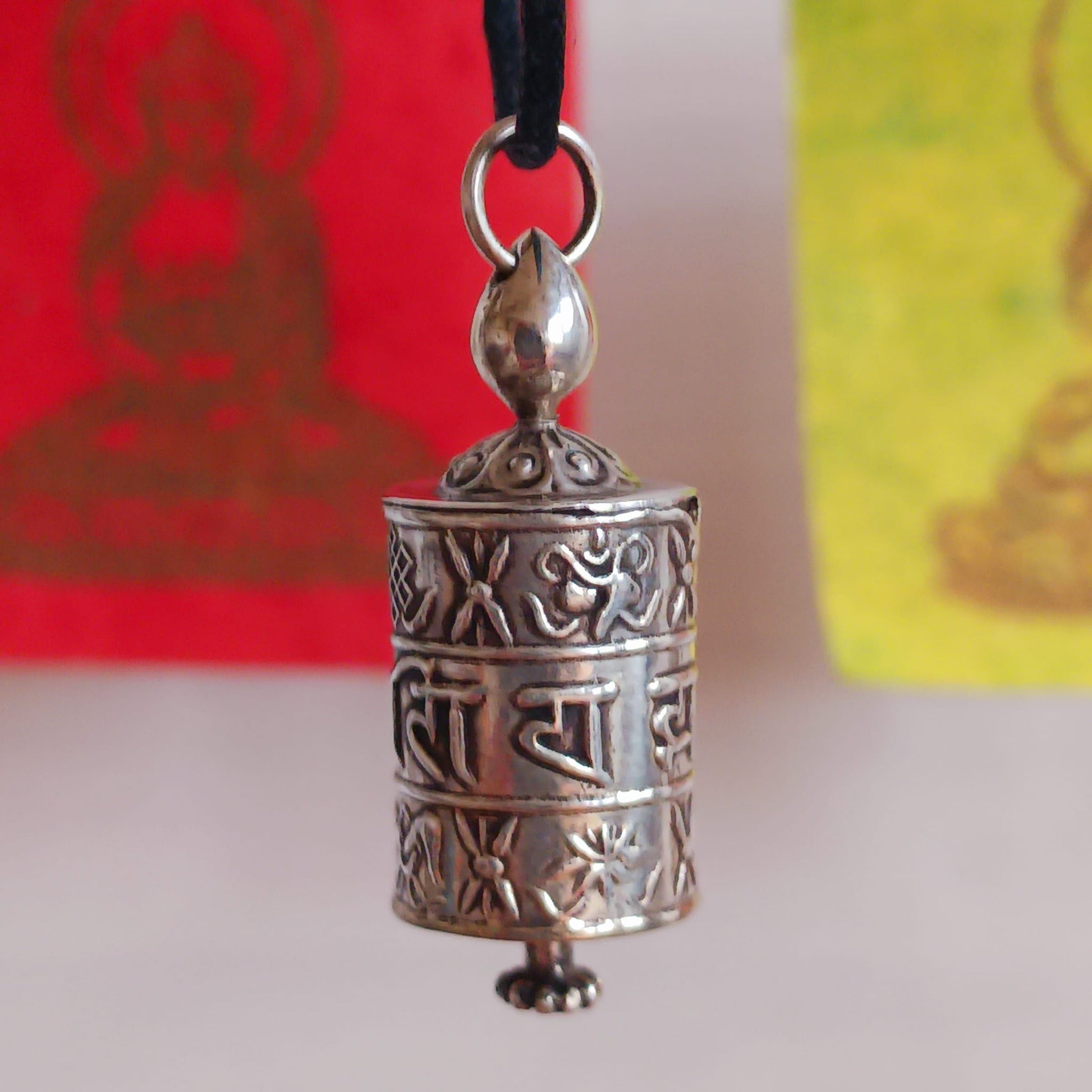 Prayer Wheel Nepalese Silver Pendant