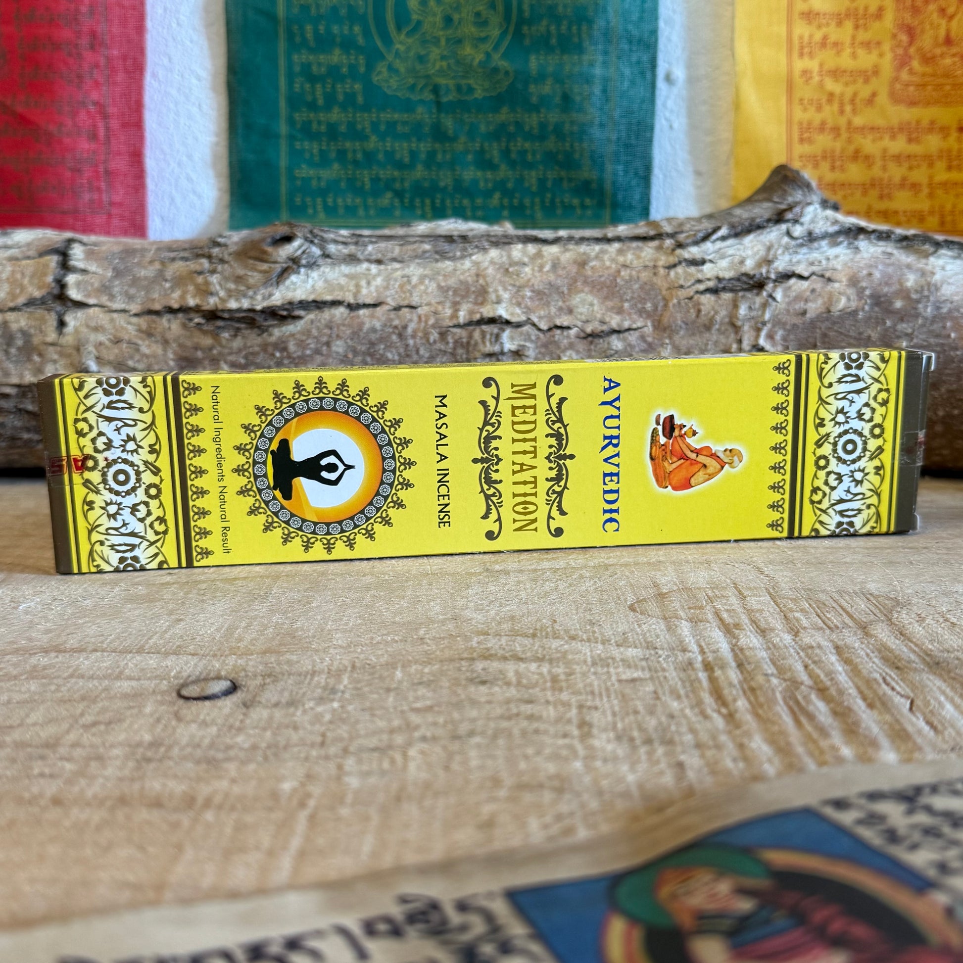 Ayurvedic masala&nbsp;Meditation &nbsp;incense sticks are made from essential oils plus all-natural ingredients for a pure aroma every time. Each variety is a fine blend of premium resins, oils, herbs, petals and honey. Beautiful scents for meditation, yoga and spiritual cleansing include fragrant aids to promote harmonious mood and enhance wellbeing