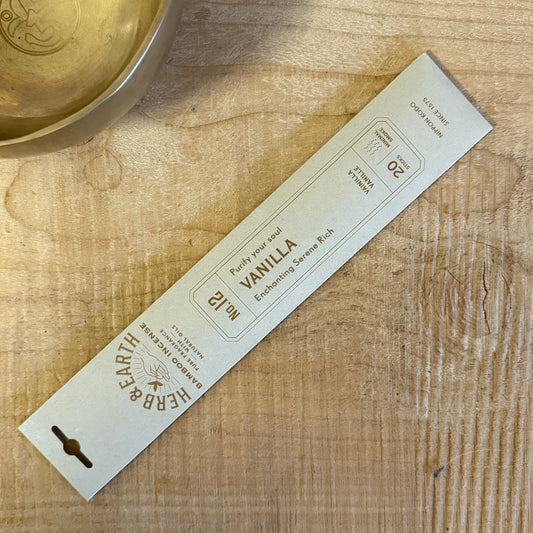 Herb & Earth Vanilla natural bamboo Japanese incense sticks