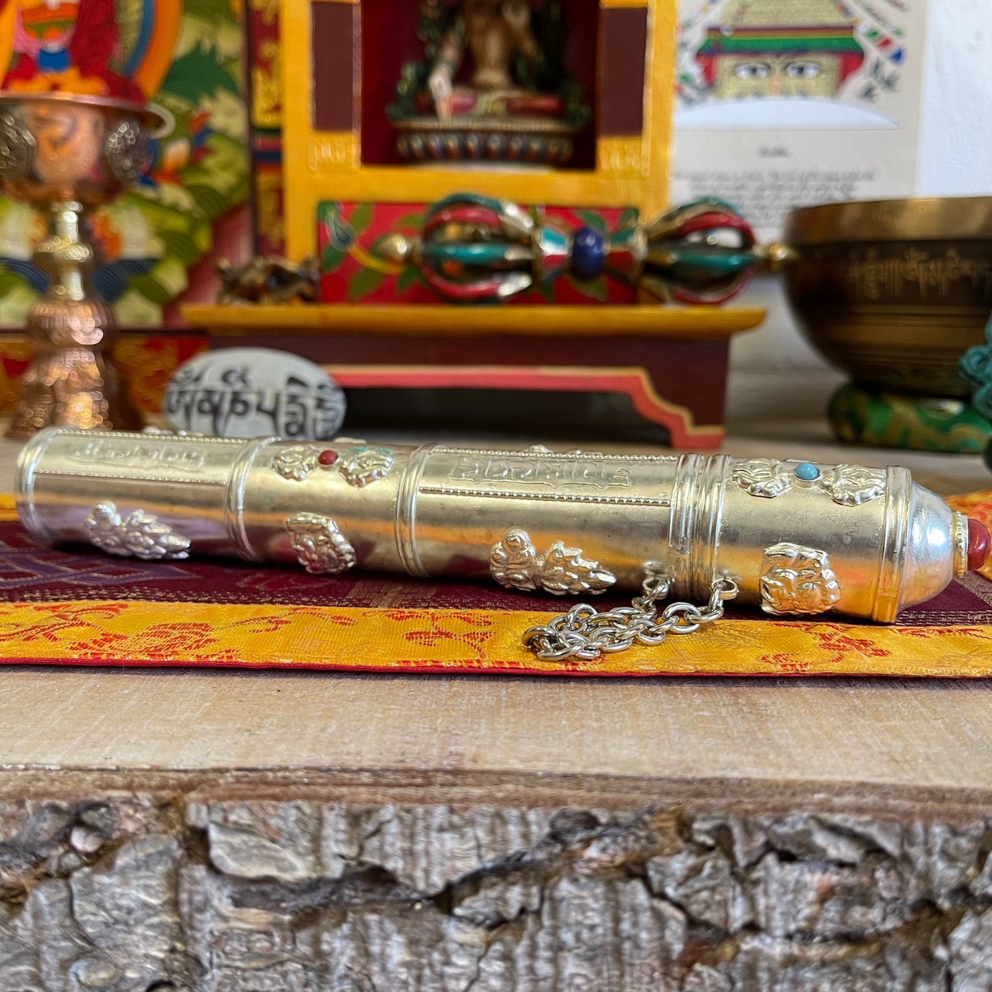 Tibetan Incense Holder  Cylinder incense Holder