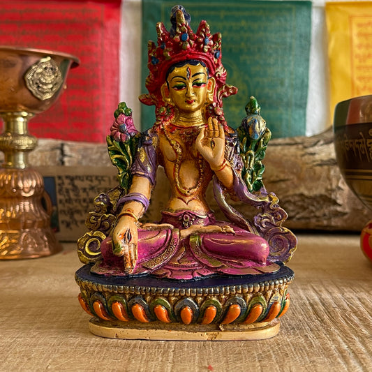 Resin Statue of White Tara 15.5 cm