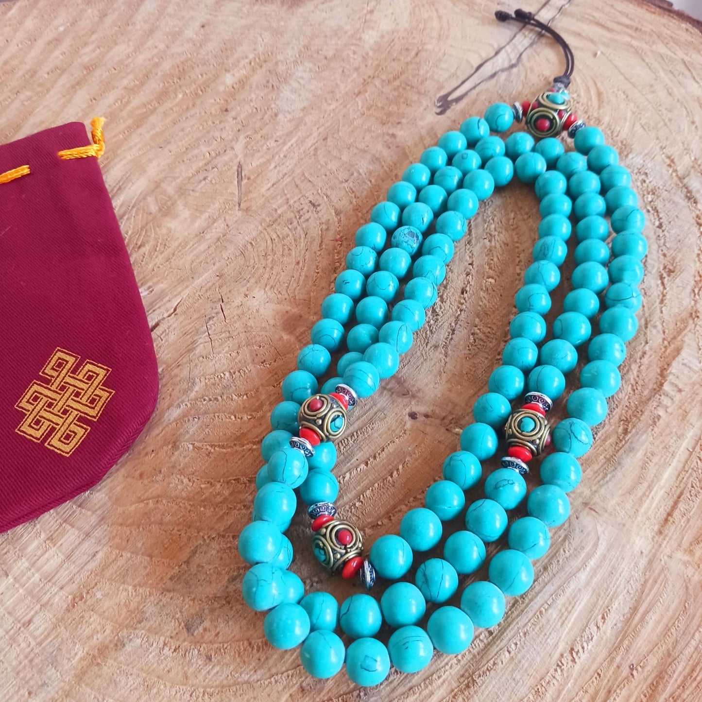 Mala Prayer Beads | Nepali Quality Turquoise Stones